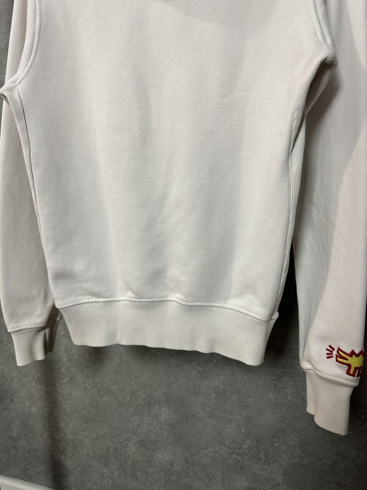 Keith Haring × Vintage × Zara Keith Haring Zara Printed Cotton White Long Sleeve Hoodie Size US M / EU 48-50 / 2 - 10 Thumbnail