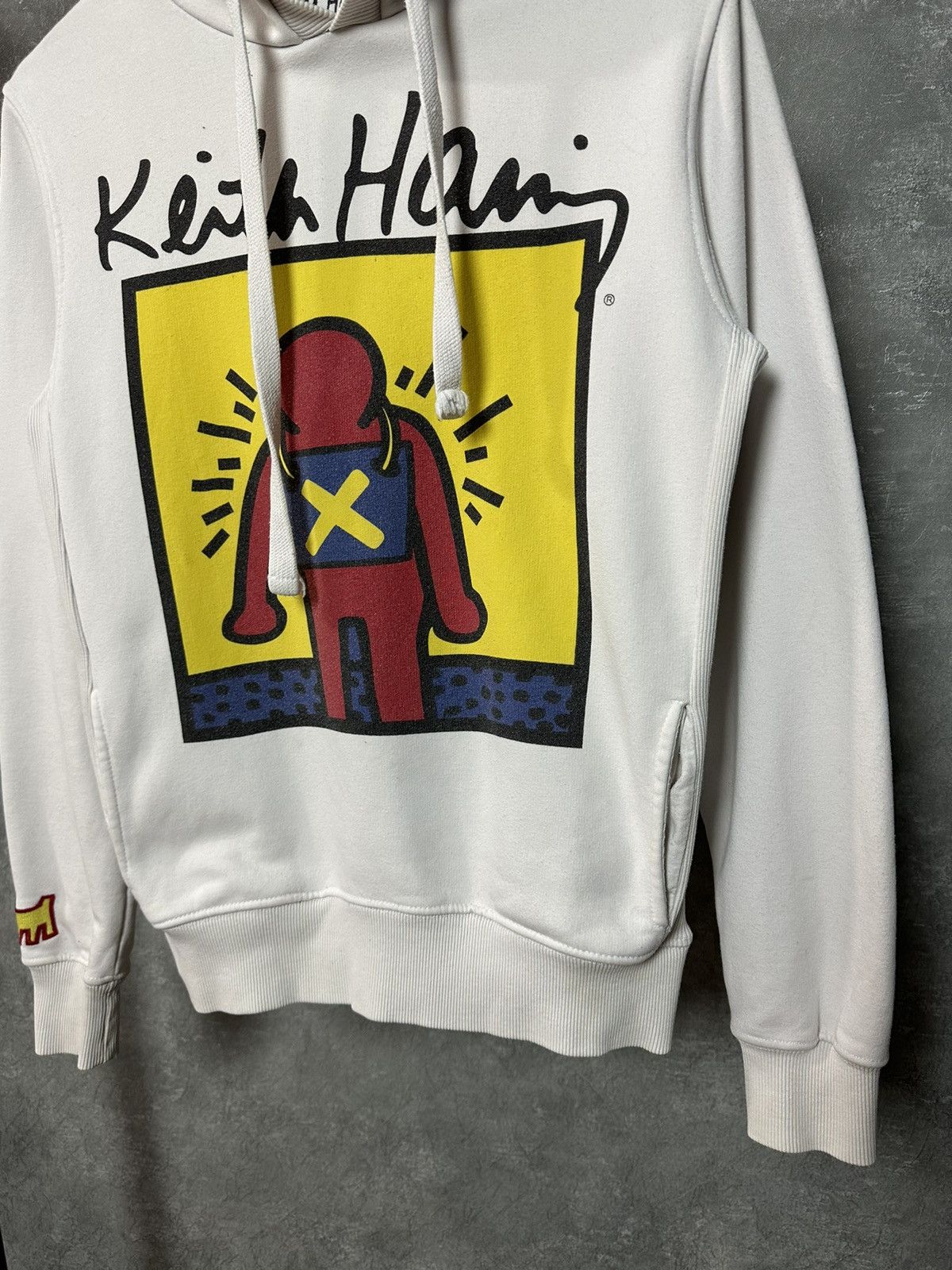 Keith Haring × Vintage × Zara Keith Haring Zara Printed Cotton White Long Sleeve Hoodie Size US M / EU 48-50 / 2 - 3 Thumbnail