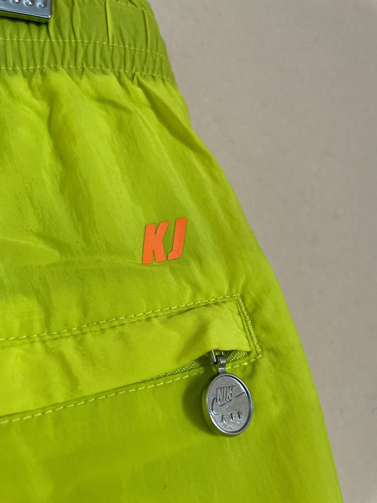 image of Kim Jones Of Dior X Nike Lab Lime Nylon Trackpants, Men's (Size 32)