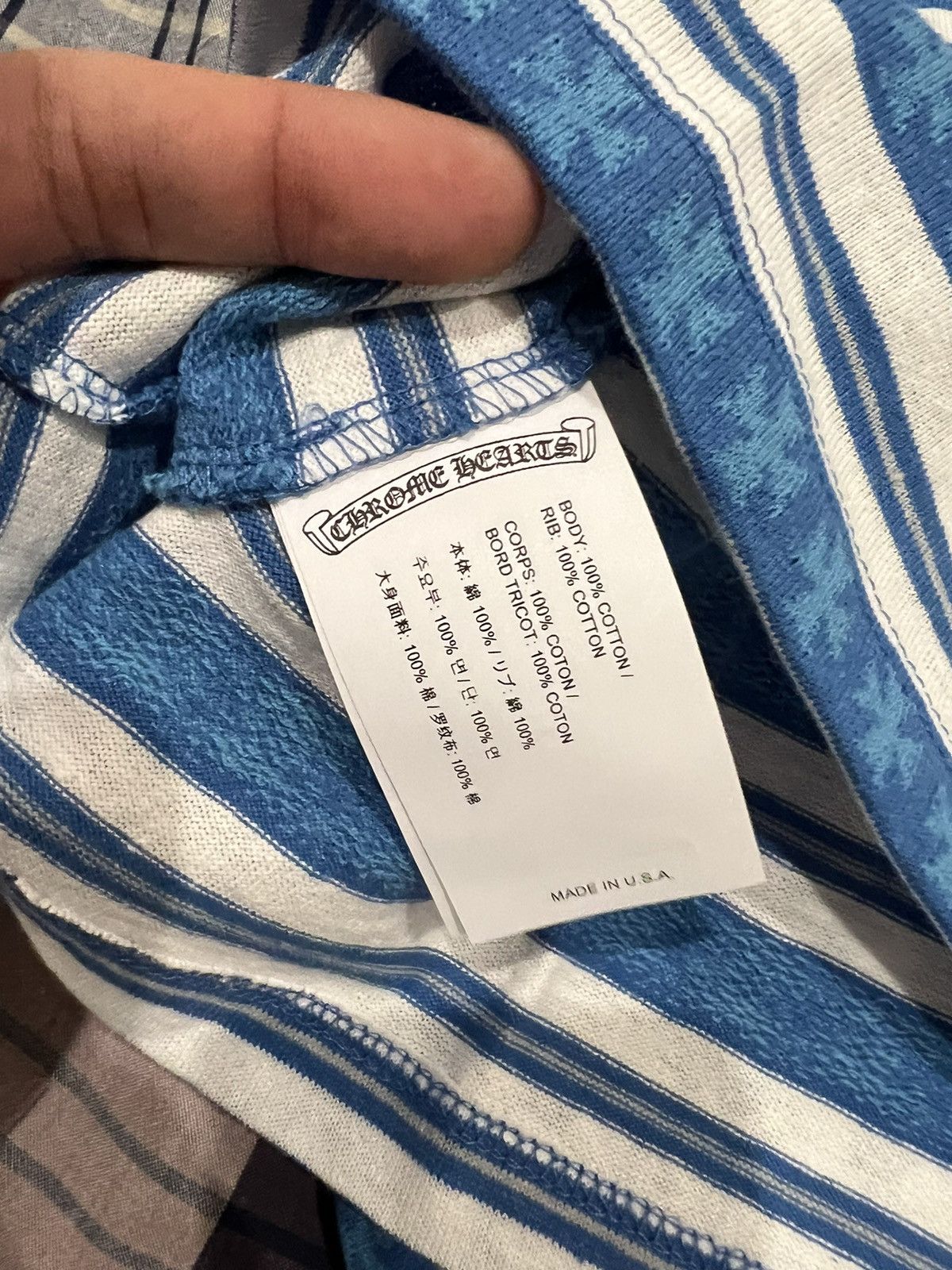Chrome Hearts Plus cross dagger stripe teens from mars tee Size L / US 10 / IT 46 - 3 Thumbnail