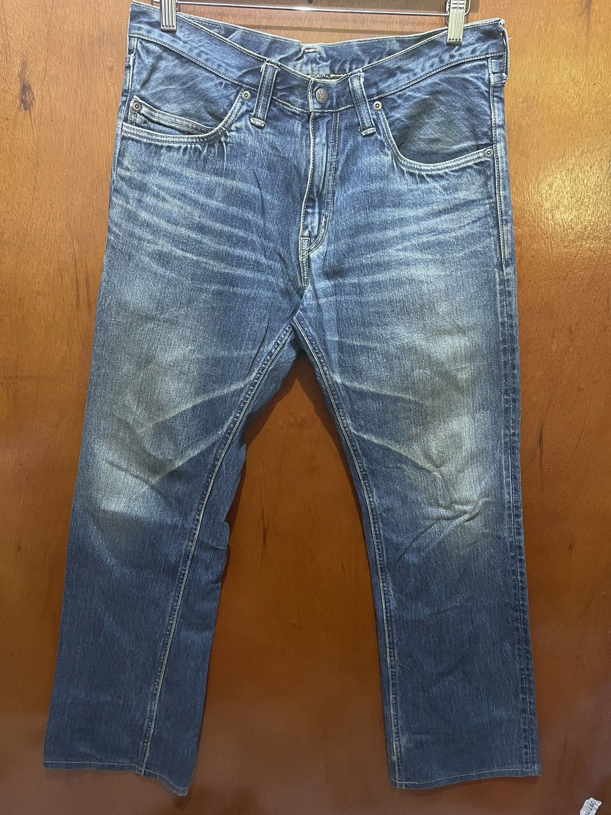 image of Vintage Blue Blue Japanese Denim Flaire Cut, Men's (Size 33)