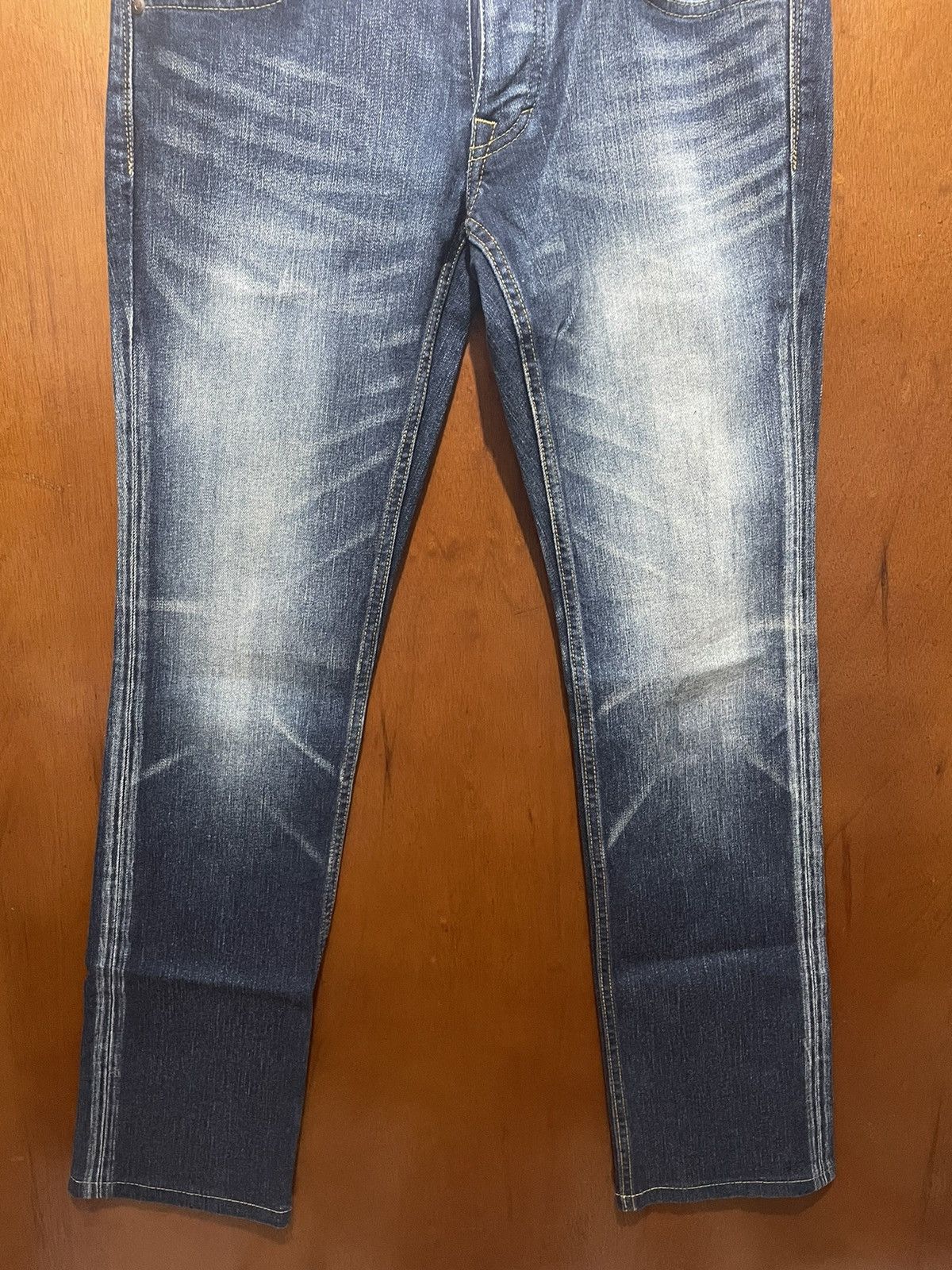 5351 POUR LES HOMMES × Japanese Brand 5351 Pour Les Hommes Distressed Skinny Jeans Size US 33 - 3 Thumbnail