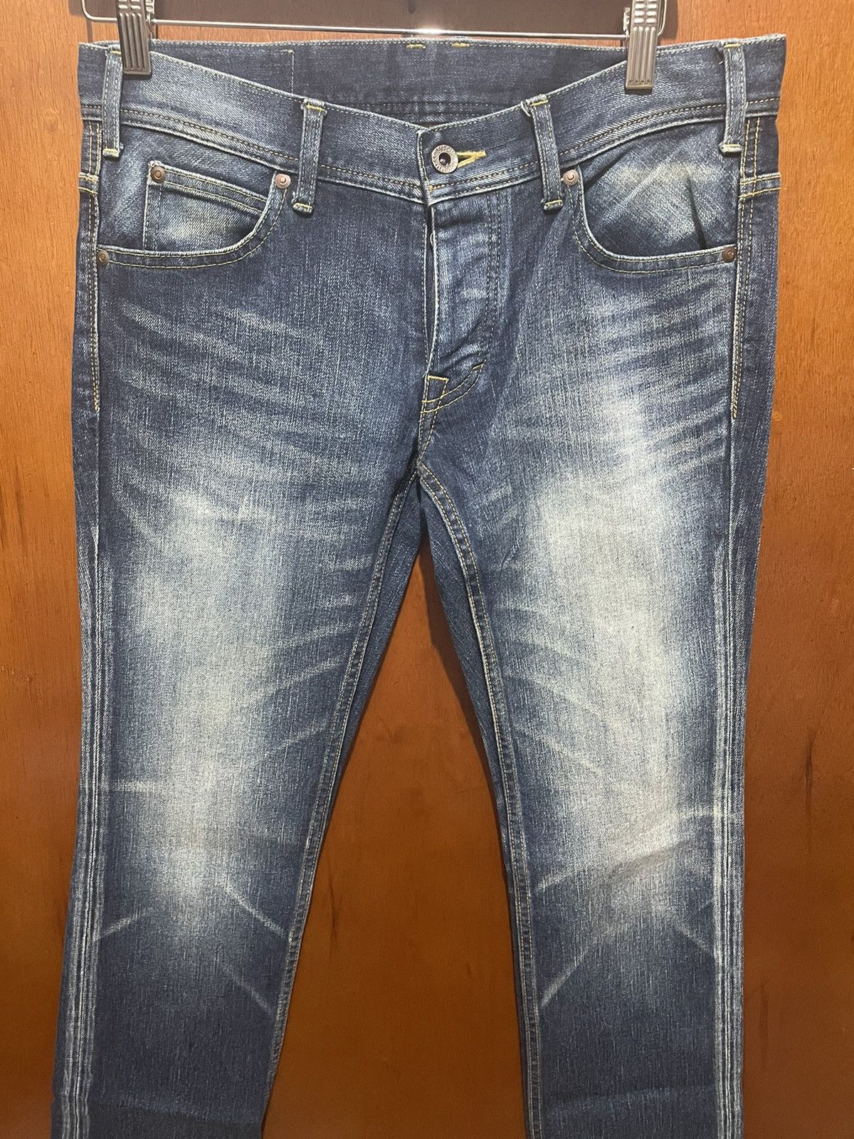 5351 POUR LES HOMMES × Japanese Brand 5351 Pour Les Hommes Distressed Skinny Jeans Size US 33 - 2 Thumbnail