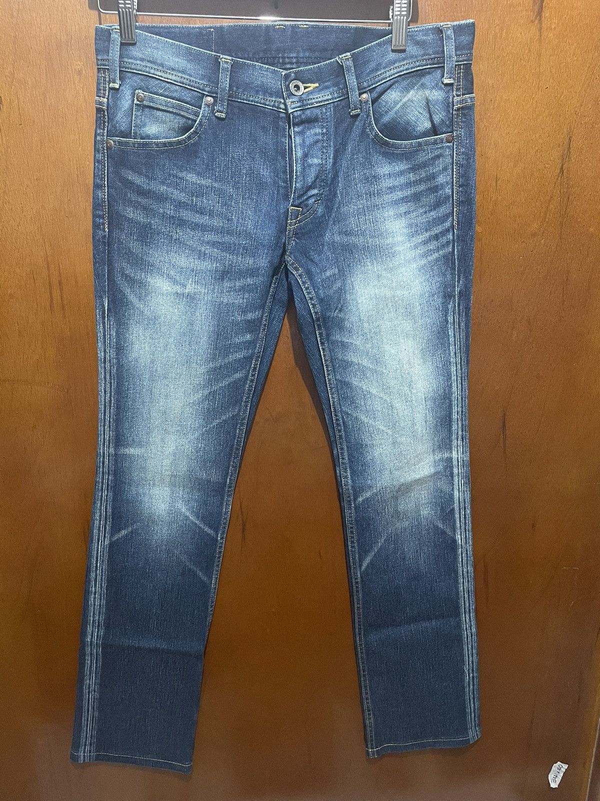 5351 POUR LES HOMMES × Japanese Brand 5351 Pour Les Hommes Distressed Skinny Jeans Size US 33 - 1 Thumbnail
