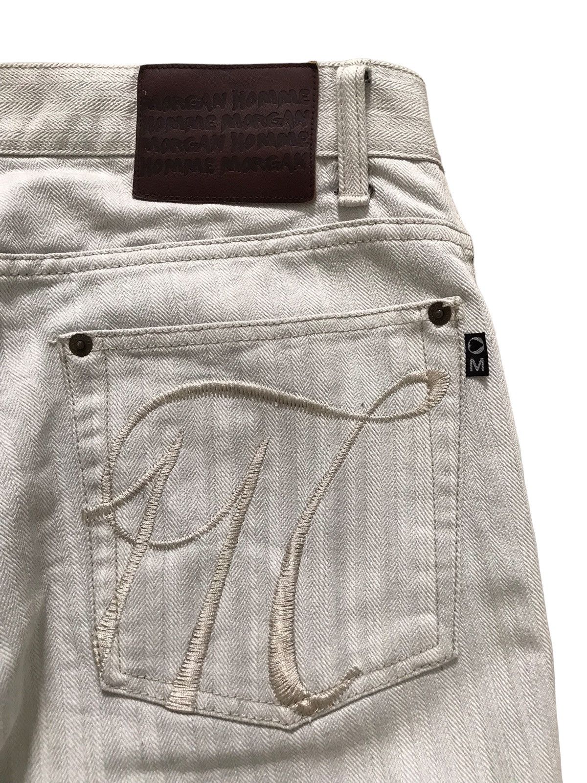 Morgan Homme Morgan Homme Herringbone Twill Flared Jeans Size US 31 - 11 Thumbnail