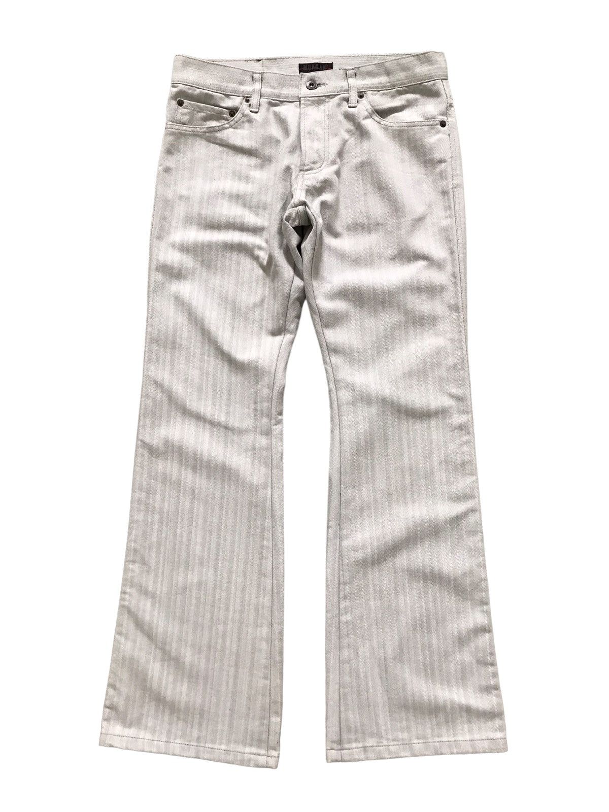 Morgan Homme Morgan Homme Herringbone Twill Flared Jeans Size US 31 - 2 Thumbnail