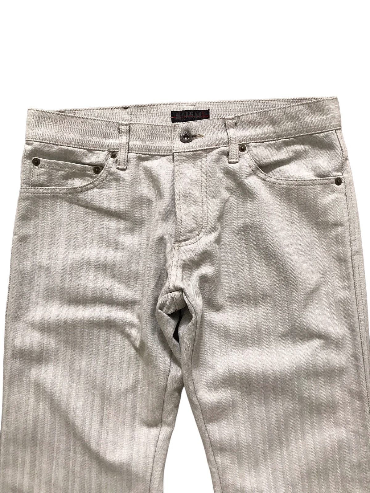 Morgan Homme Morgan Homme Herringbone Twill Flared Jeans Size US 31 - 3 Thumbnail
