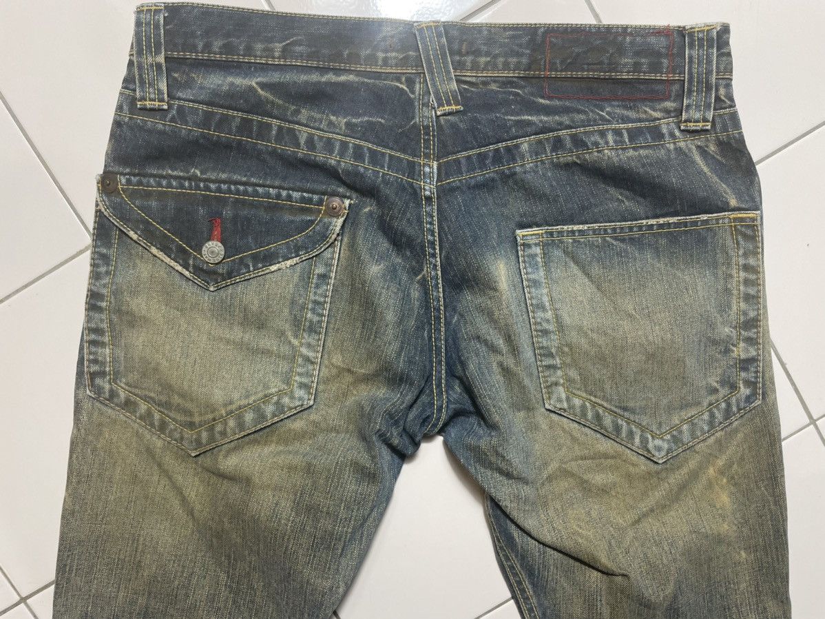 Vintage Rare Blue Way Distressed Japanese Flaire Cut Jeans Size US 35 - 5 Thumbnail
