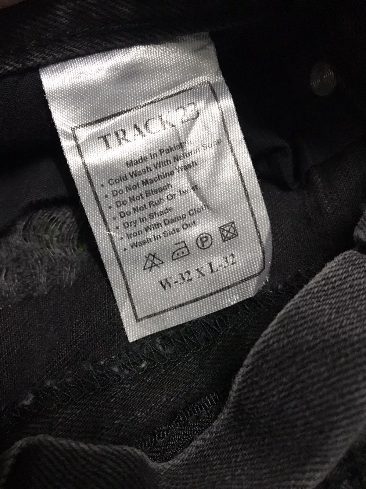 Japanese Brand Vintage Track 23 Super Black Biker Denim Distressed Jeans Size US 30 / EU 46 - 7 Thumbnail