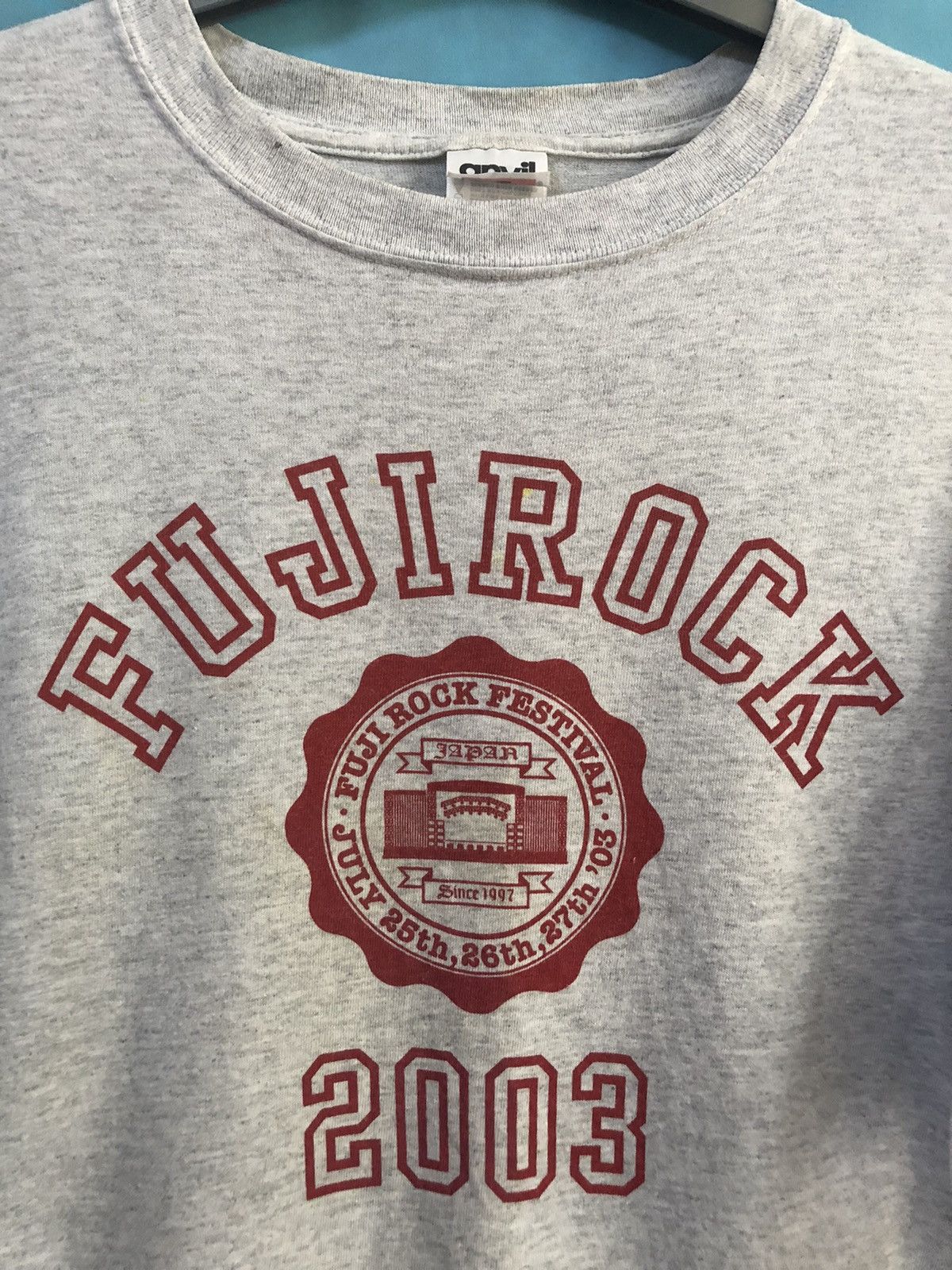 Band Tees 2003 Fuji Rock Bjork Mogwai Primal Scream Coldplay #A1 Size US M / EU 48-50 / 2 - 4 Thumbnail