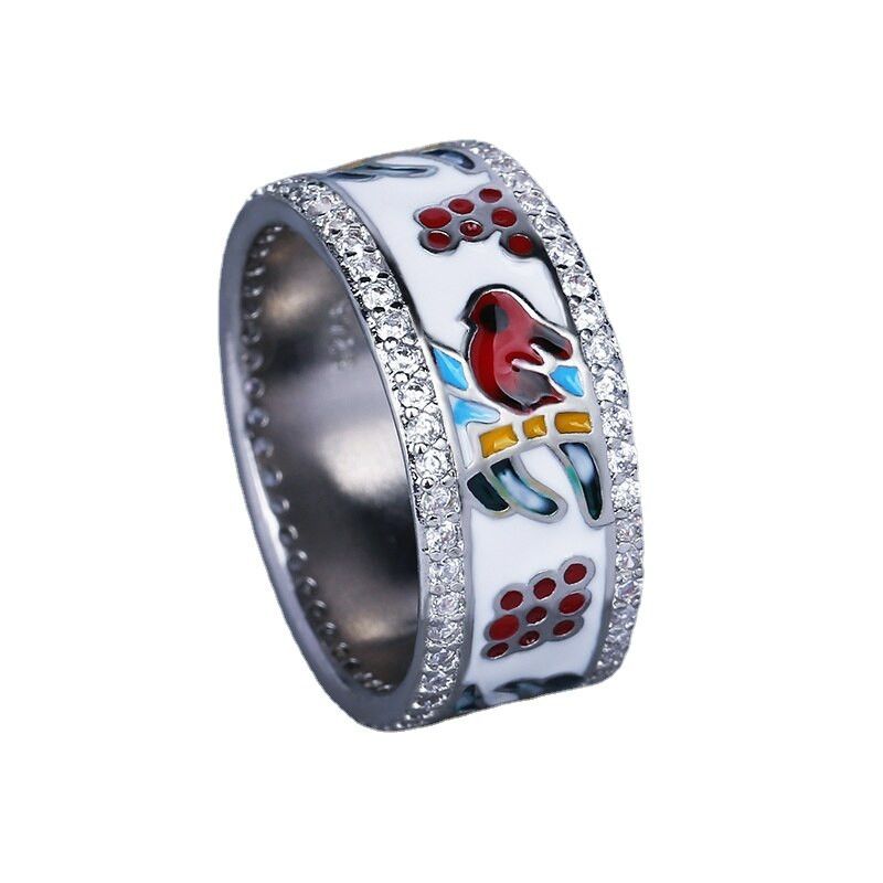 Jewelry Bird Enamel Ring Earrings Jewelry Sets Size ONE SIZE - 4 Thumbnail