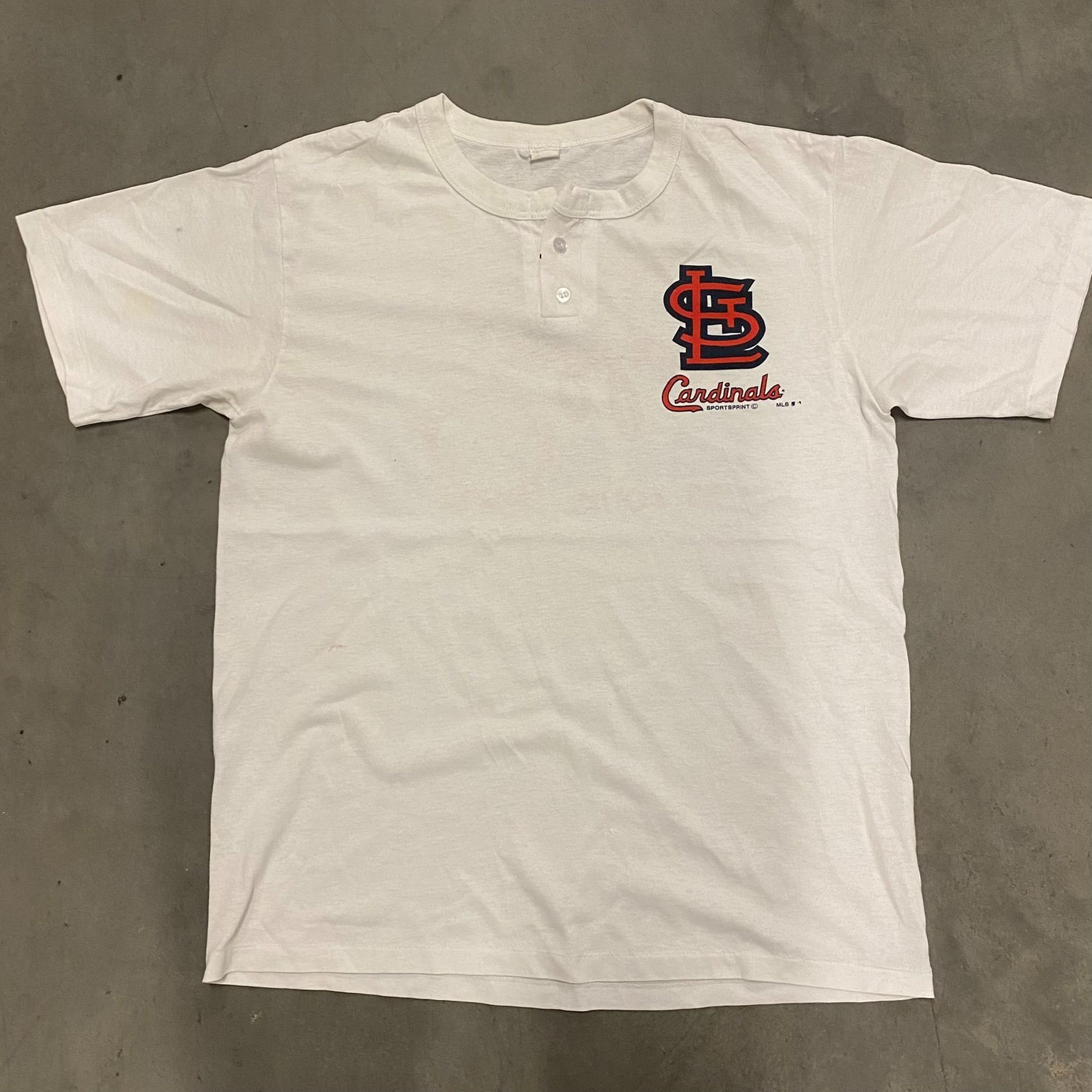 ST LOUIS CARDINALS HENLEY TEE – Vintage Bleacher Bums