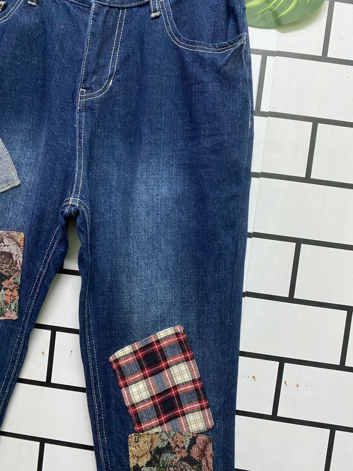 Designer × Japanese Brand Japanese GOODDAY YOUNG Patches Nice Design Denin Pants Size US 28 / EU 44 - 8 Thumbnail