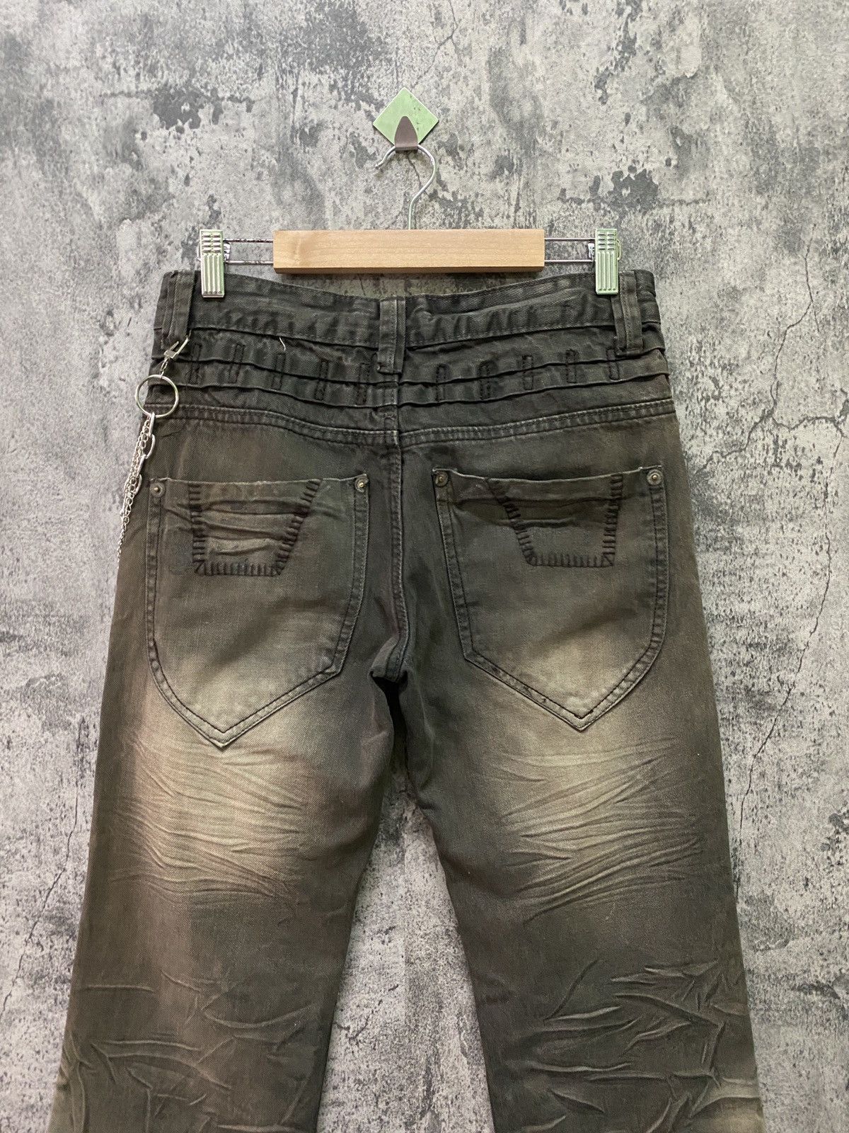 Seditionaries THLETIC DEPT COLLEGE Dark Brown Rare Acid Wash Design Pants Size US 29 - 11 Thumbnail