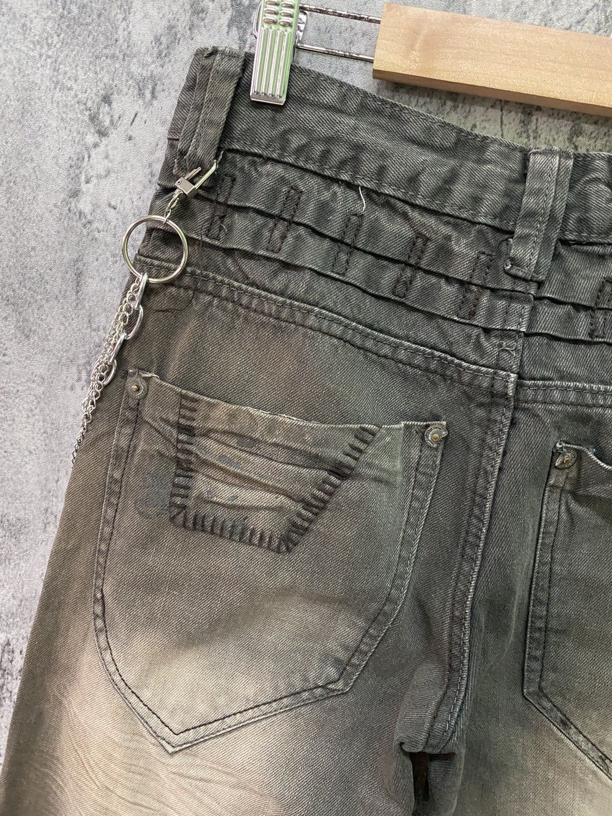 Seditionaries THLETIC DEPT COLLEGE Dark Brown Rare Acid Wash Design Pants Size US 29 - 17 Thumbnail
