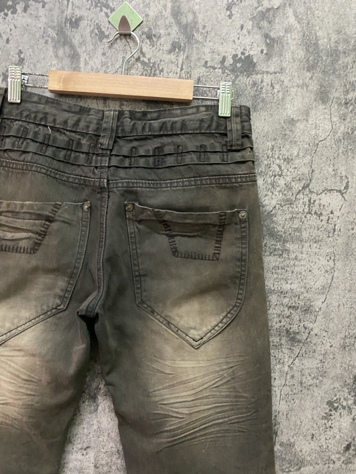 Seditionaries THLETIC DEPT COLLEGE Dark Brown Rare Acid Wash Design Pants Size US 29 - 13 Thumbnail