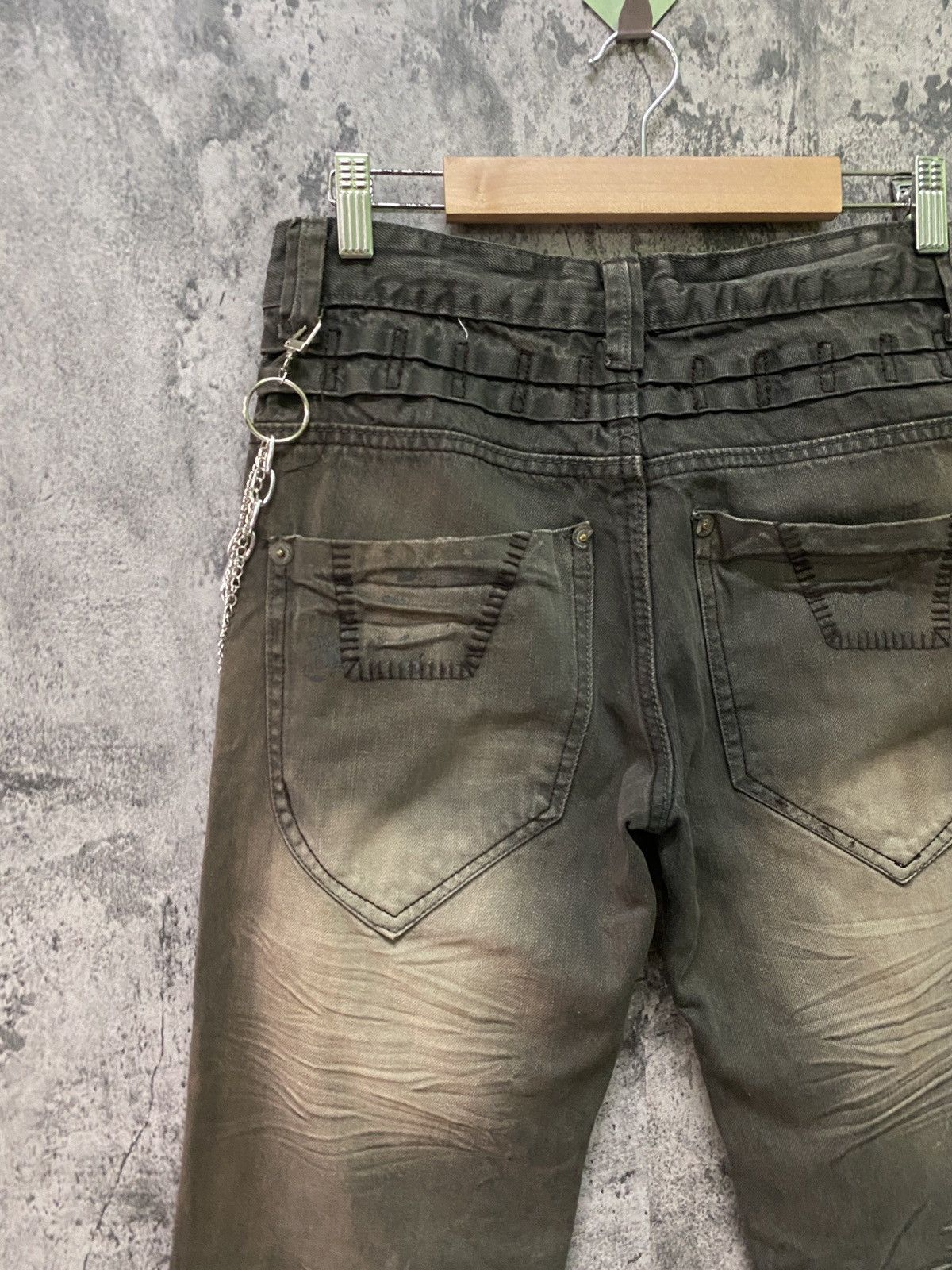 Seditionaries THLETIC DEPT COLLEGE Dark Brown Rare Acid Wash Design Pants Size US 29 - 12 Thumbnail