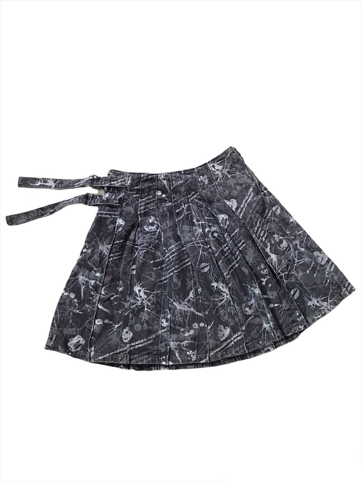 Hysteric Glamour × Japanese Brand × Vintage 💥FinalDrop💥Vintage Ba-tsu Studio Gothic Punk Skirt Size 28" / US 6 / IT 42 - 3 Thumbnail