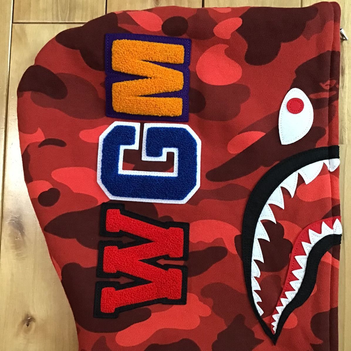 Bape BAPE Red camo shark full zip hoodie a bathing ape Size US S / EU 44-46 / 1 - 4 Thumbnail