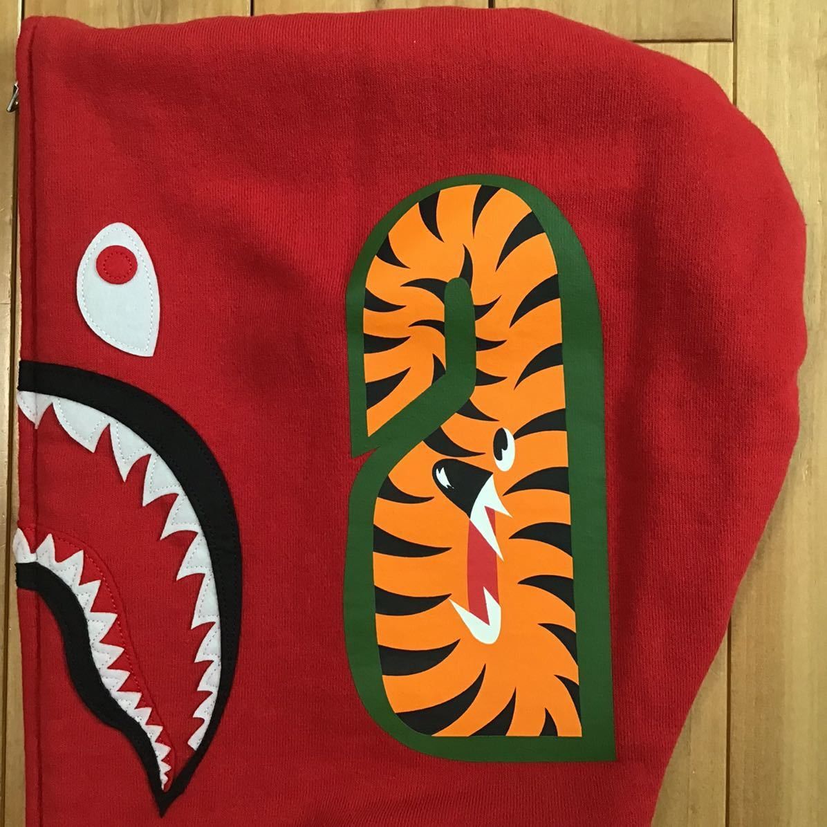 Bape BAPE Red camo shark full zip hoodie a bathing ape Size US S / EU 44-46 / 1 - 5 Thumbnail