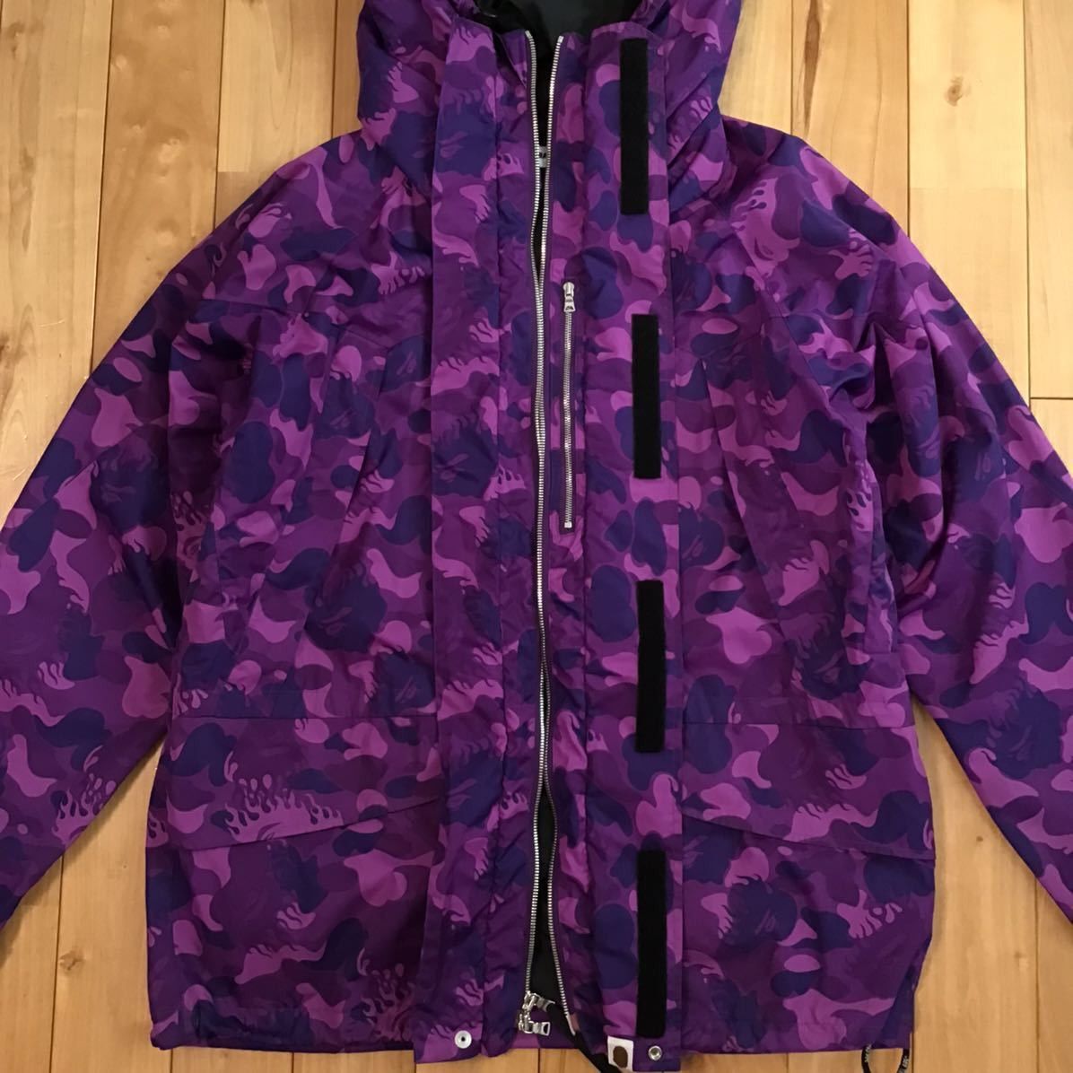 Bape × Nigo BAPE Fire camo purple snowboard jacket flame a bathing ape Size US L / EU 52-54 / 3 - 3 Thumbnail