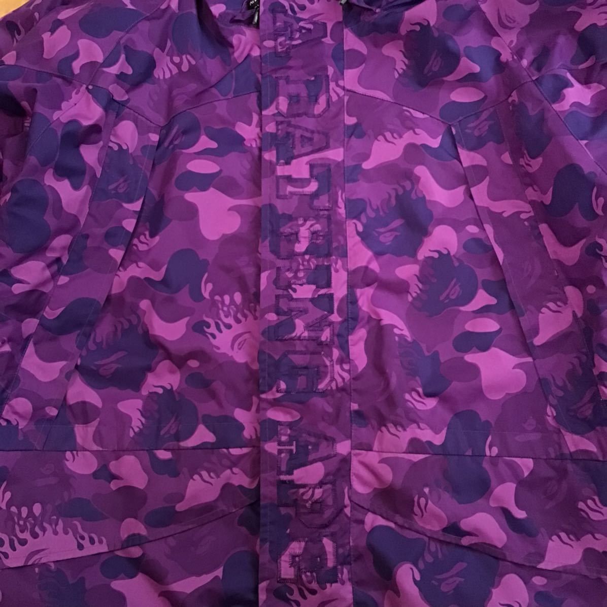 Bape × Nigo BAPE Fire camo purple snowboard jacket flame a bathing ape Size US L / EU 52-54 / 3 - 2 Thumbnail