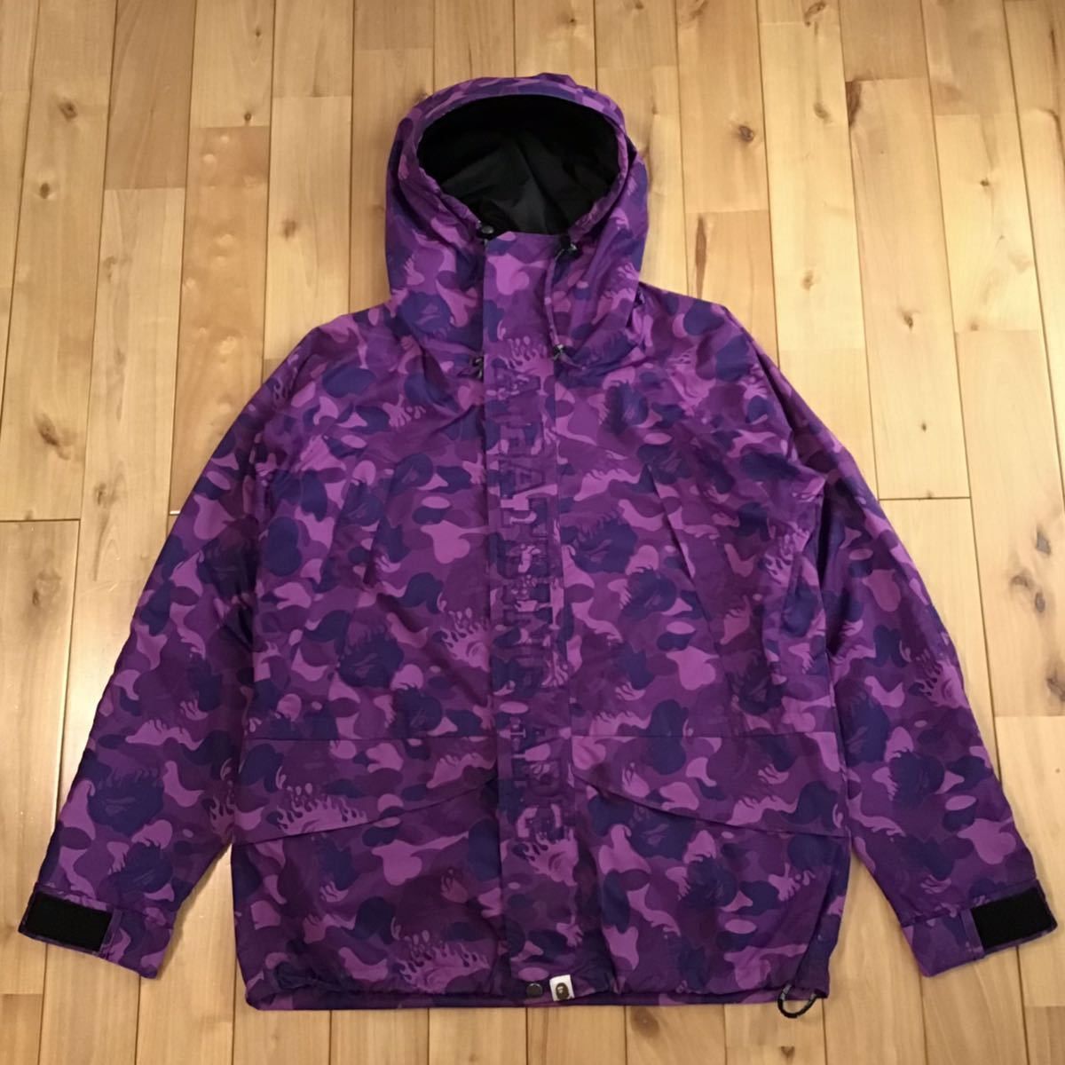 Bape × Nigo BAPE Fire camo purple snowboard jacket flame a bathing ape Size US L / EU 52-54 / 3 - 1 Thumbnail