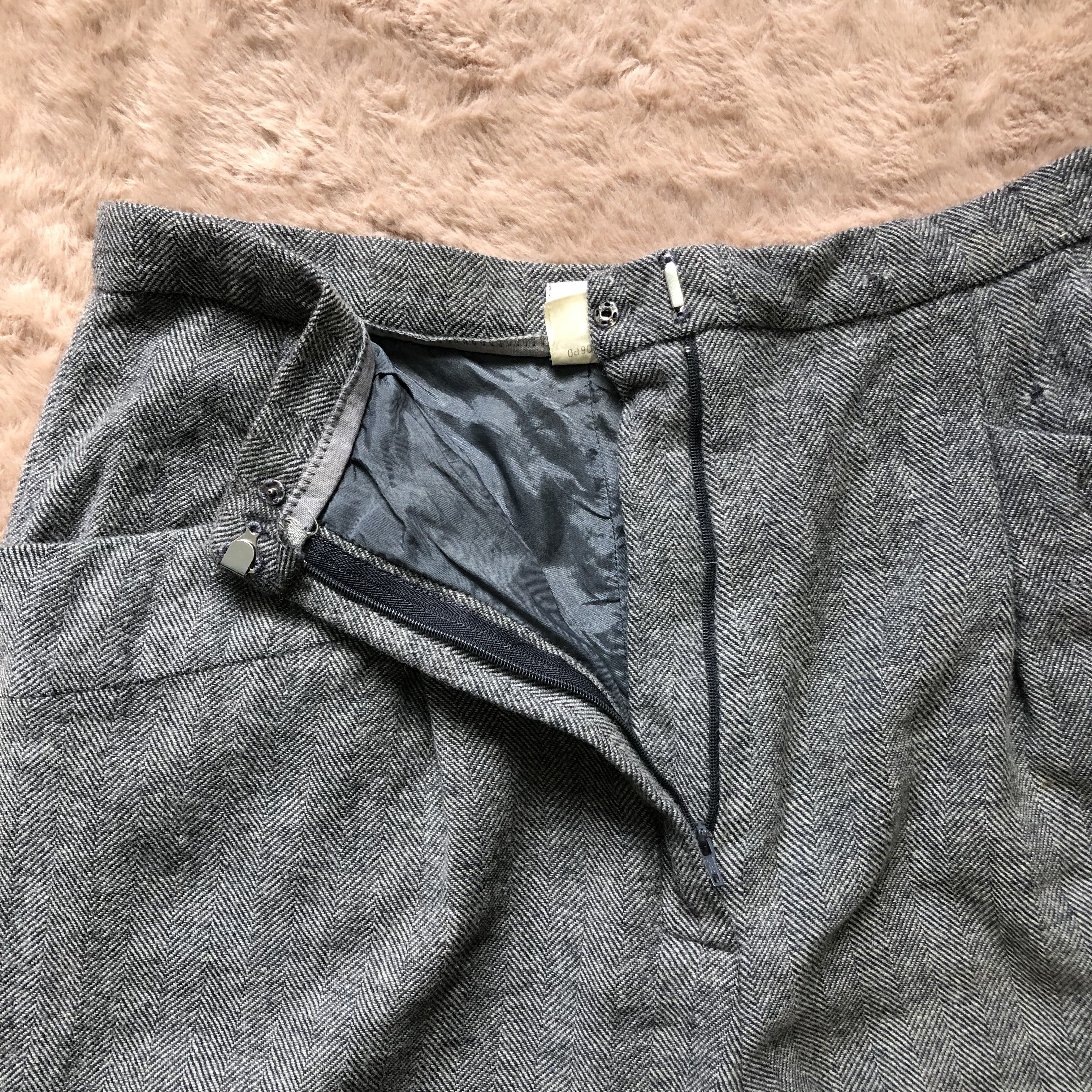 Christian Dior Monsieur VINTAGE CHRISTIAN DIOR HERRINGBONE WOOL PANTS #5722-204 Size 27" / US 4 / IT 40 - 5 Thumbnail