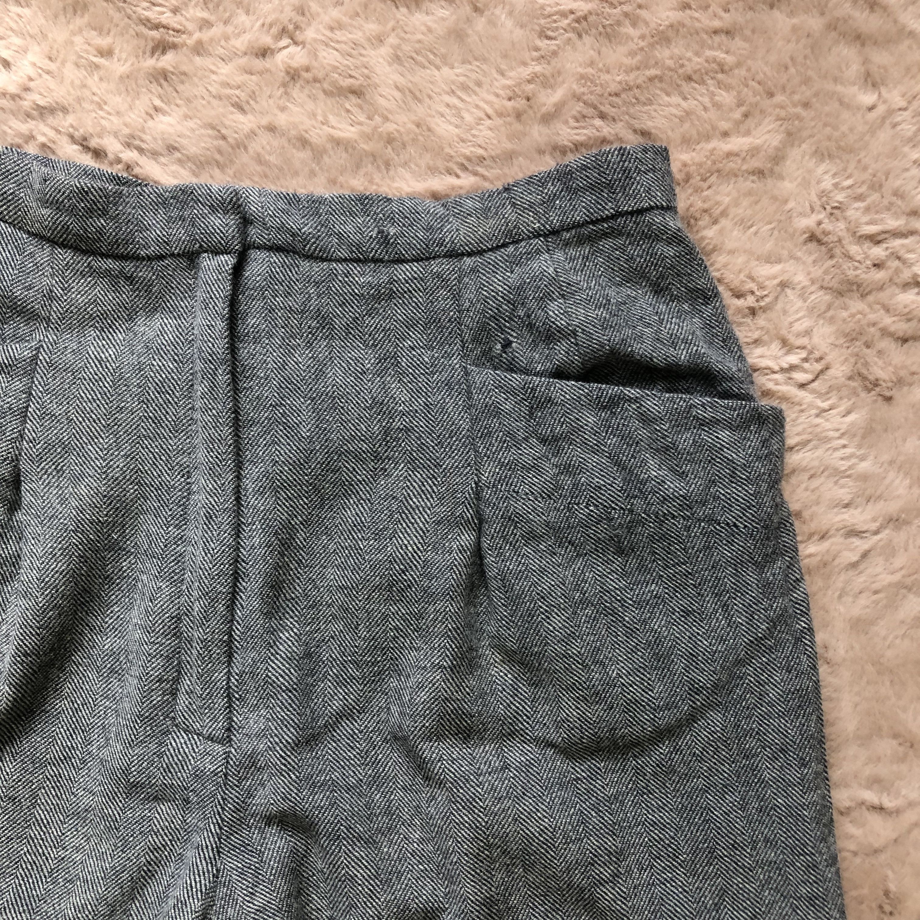 Christian Dior Monsieur VINTAGE CHRISTIAN DIOR HERRINGBONE WOOL PANTS #5722-204 Size 27" / US 4 / IT 40 - 4 Thumbnail