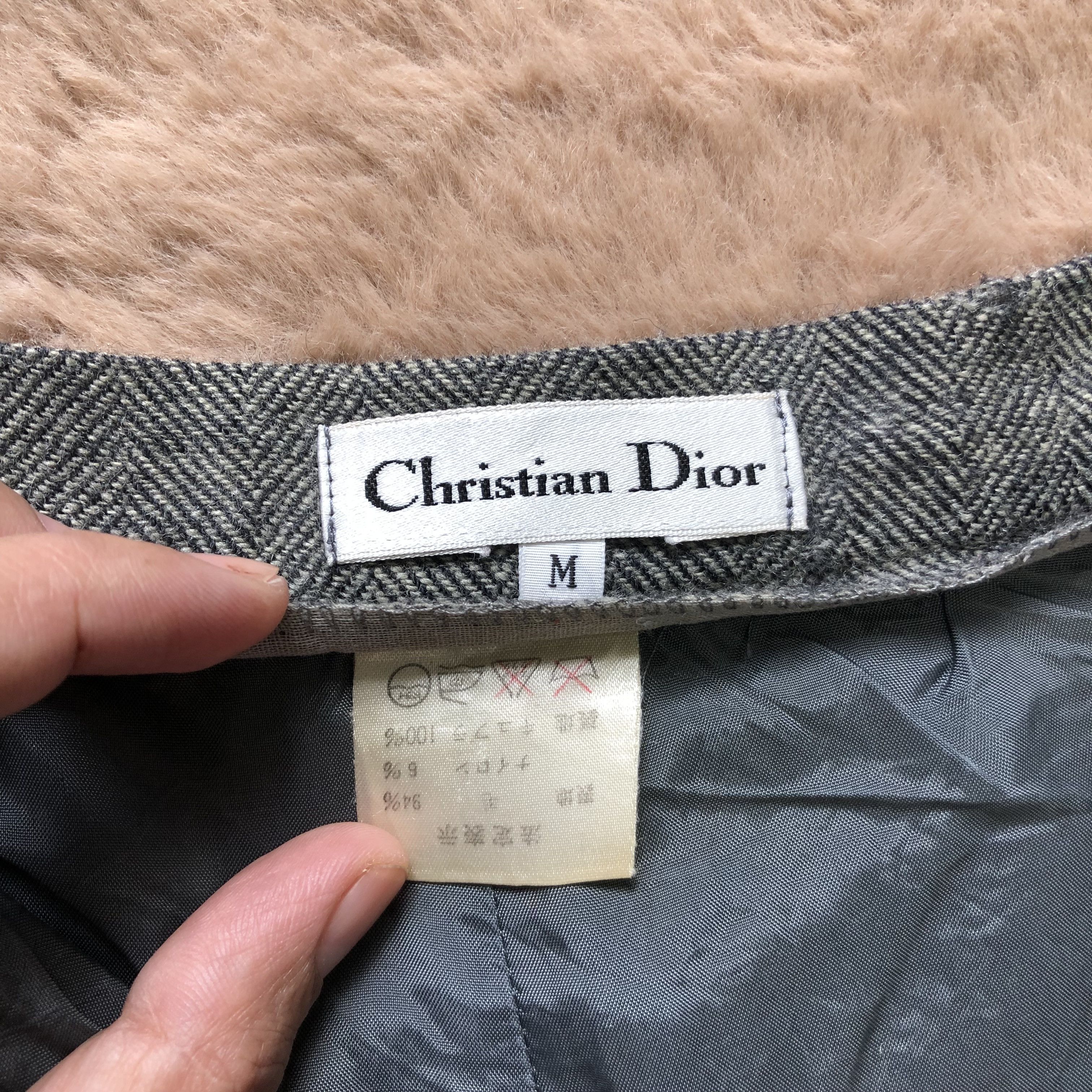 Christian Dior Monsieur VINTAGE CHRISTIAN DIOR HERRINGBONE WOOL PANTS #5722-204 Size 27" / US 4 / IT 40 - 7 Thumbnail
