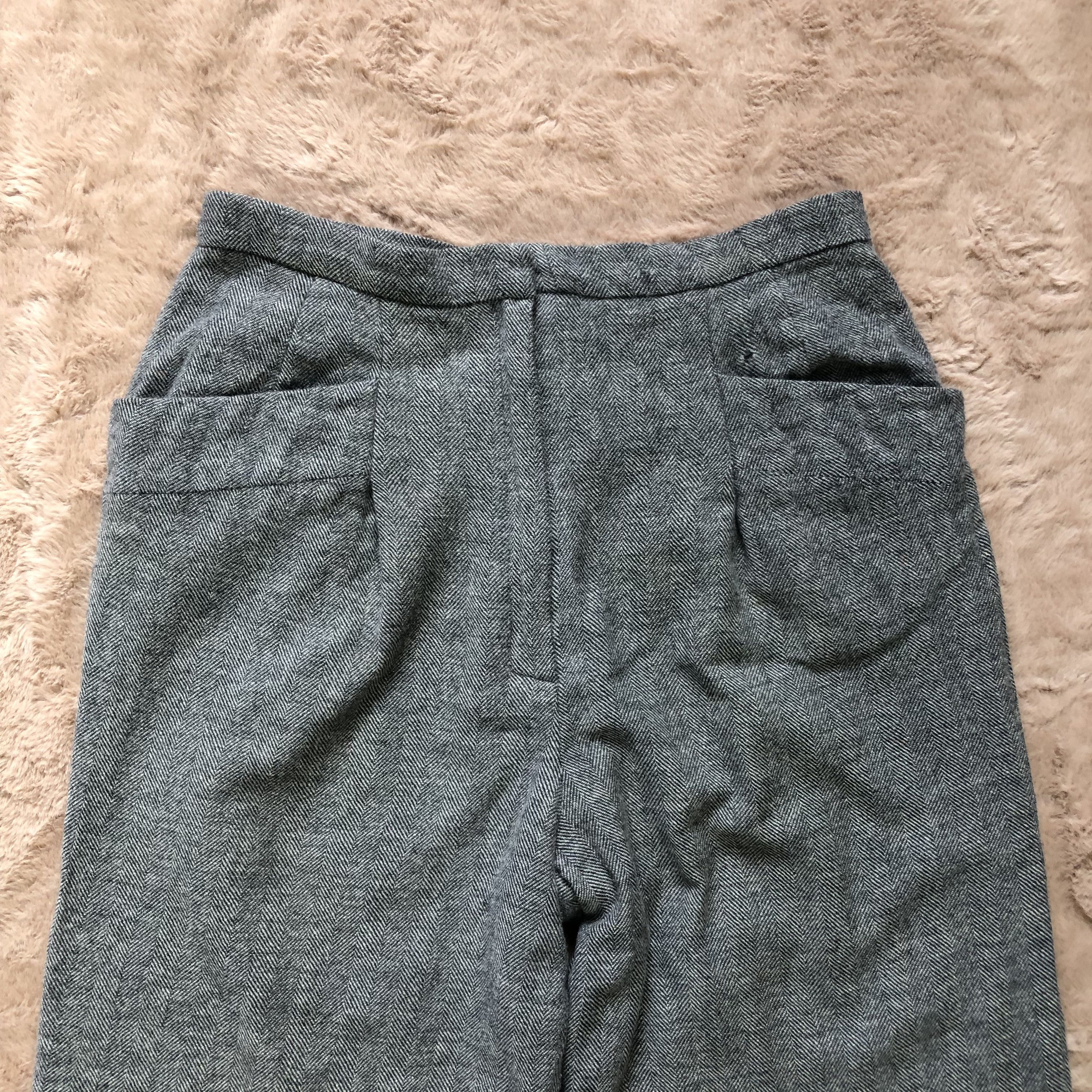 Christian Dior Monsieur VINTAGE CHRISTIAN DIOR HERRINGBONE WOOL PANTS #5722-204 Size 27" / US 4 / IT 40 - 2 Thumbnail
