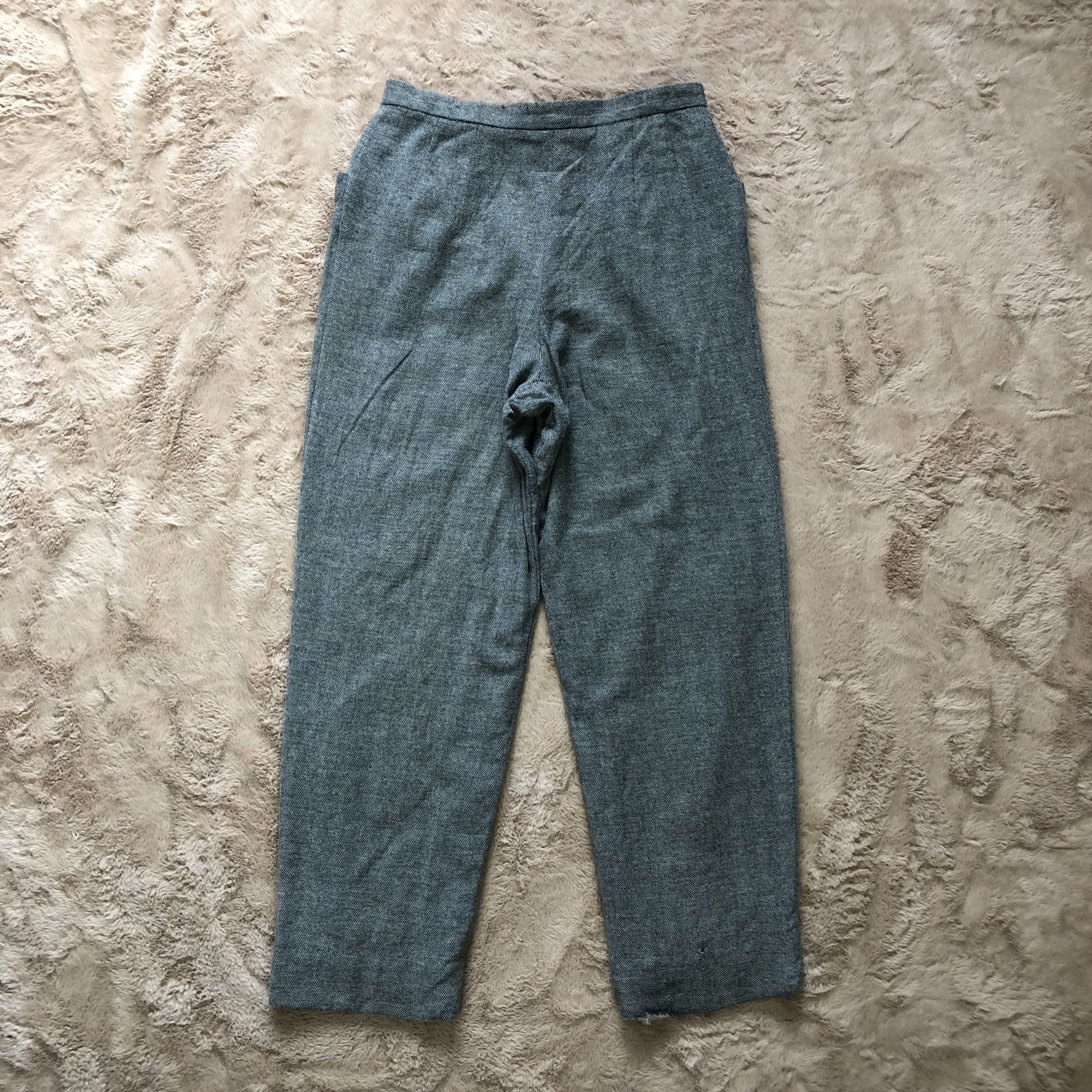 Christian Dior Monsieur VINTAGE CHRISTIAN DIOR HERRINGBONE WOOL PANTS #5722-204 Size 27" / US 4 / IT 40 - 9 Thumbnail