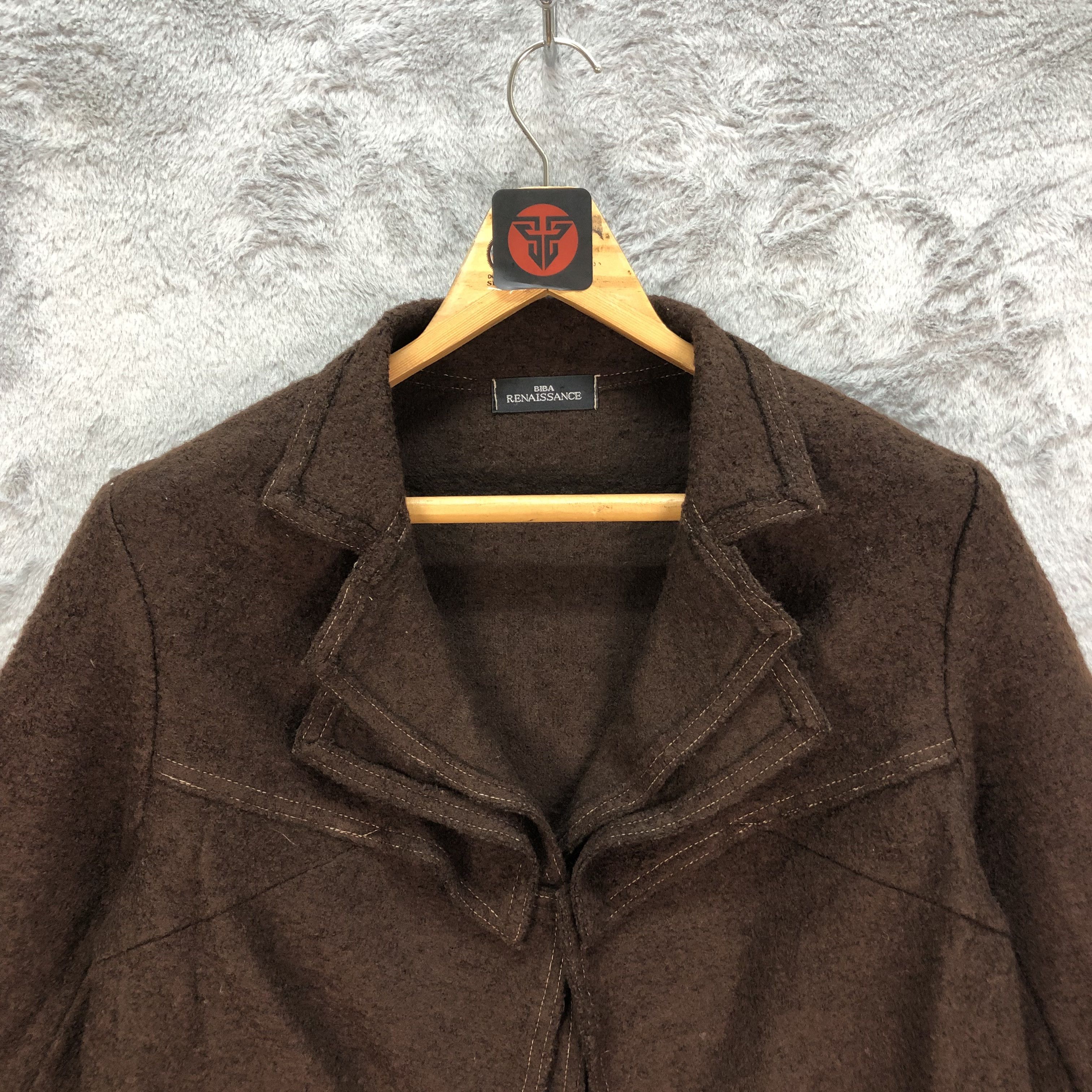 Japanese Brand BIBA RENAISSANCE VERY NICE DESIGN WOOL COAT #6453-67 Size S / US 4 / IT 40 - 2 Thumbnail