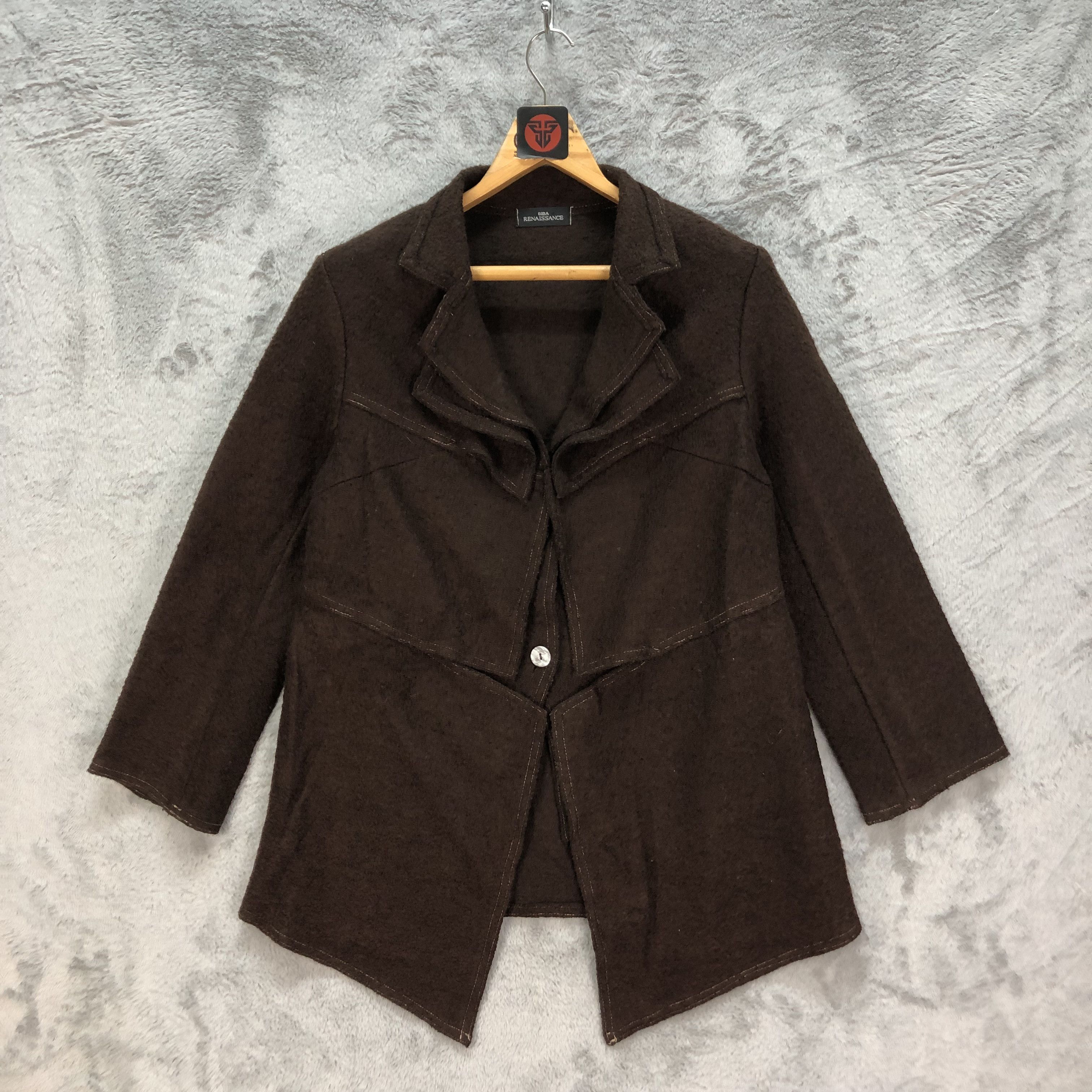 Japanese Brand BIBA RENAISSANCE VERY NICE DESIGN WOOL COAT #6453-67 Size S / US 4 / IT 40 - 1 Thumbnail