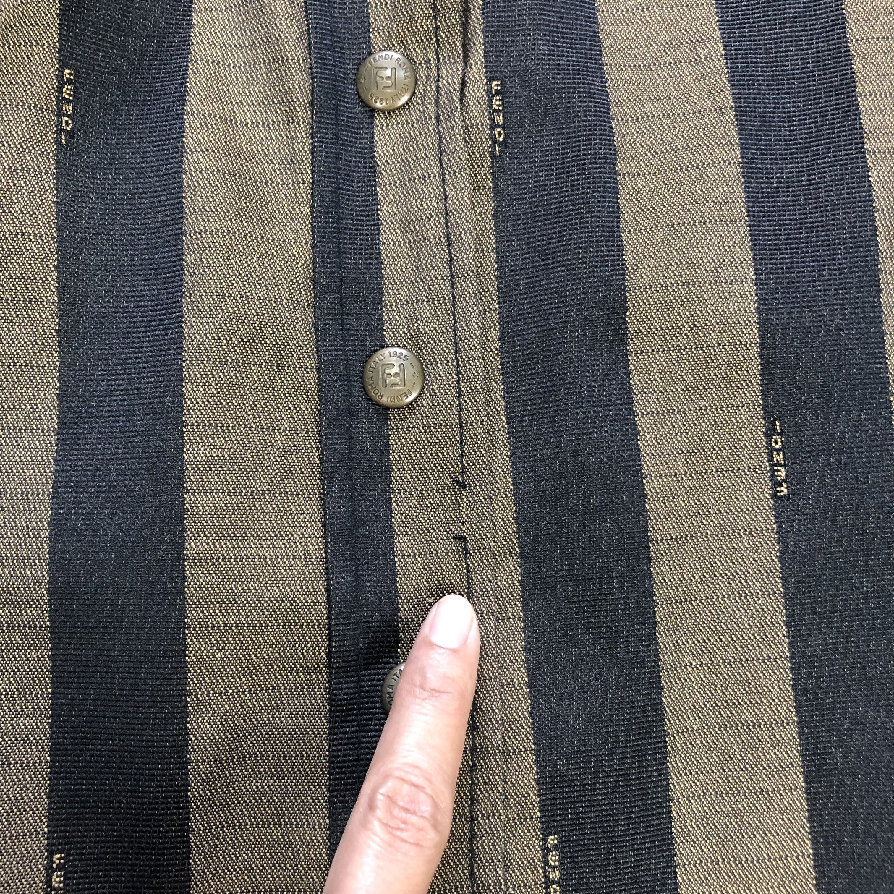 Fendi FENDI JEANS BELTED MONOGRAM STRIPES MINI SKIRTS #6248-220 Size 24" / US 00 / IT 34 - 6 Thumbnail