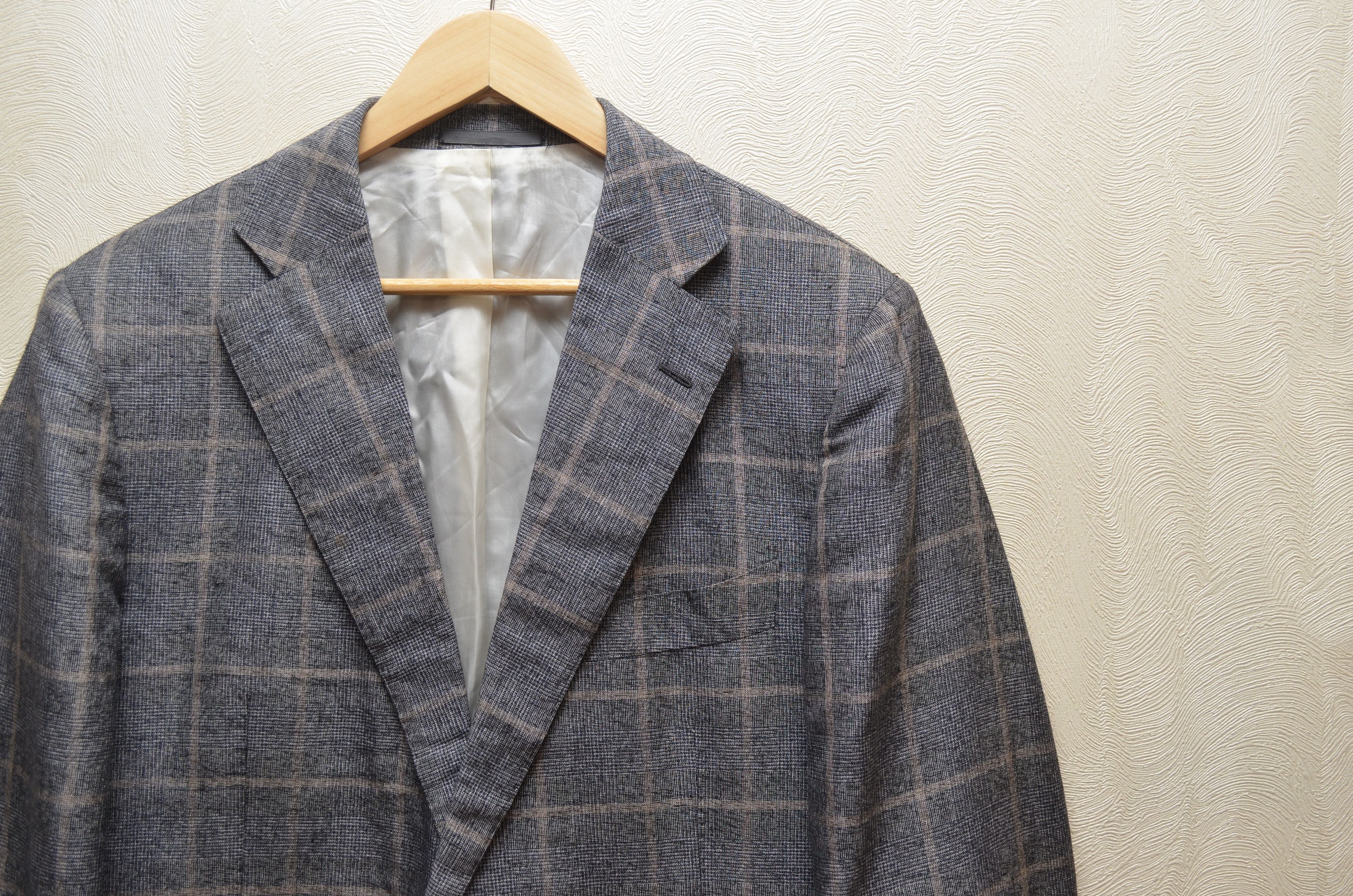 Designer × Suitsupply SUITSUPPLY Blazer Woven by Ferla Silk Linen Wool EU56 US46 Size 46R - 5 Thumbnail