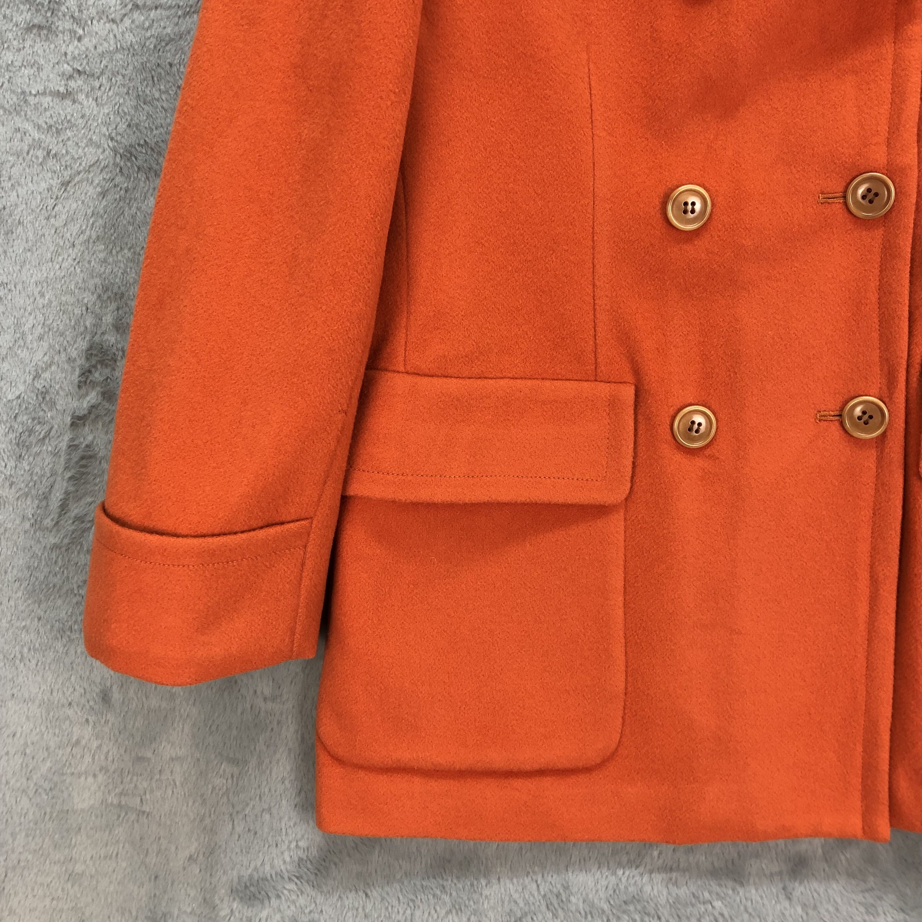 Other BEAGLE LAMBWOOL DOUBLE BREASTED ORANGE COAT #6424-66 Size S / US 4 / IT 40 - 4 Thumbnail