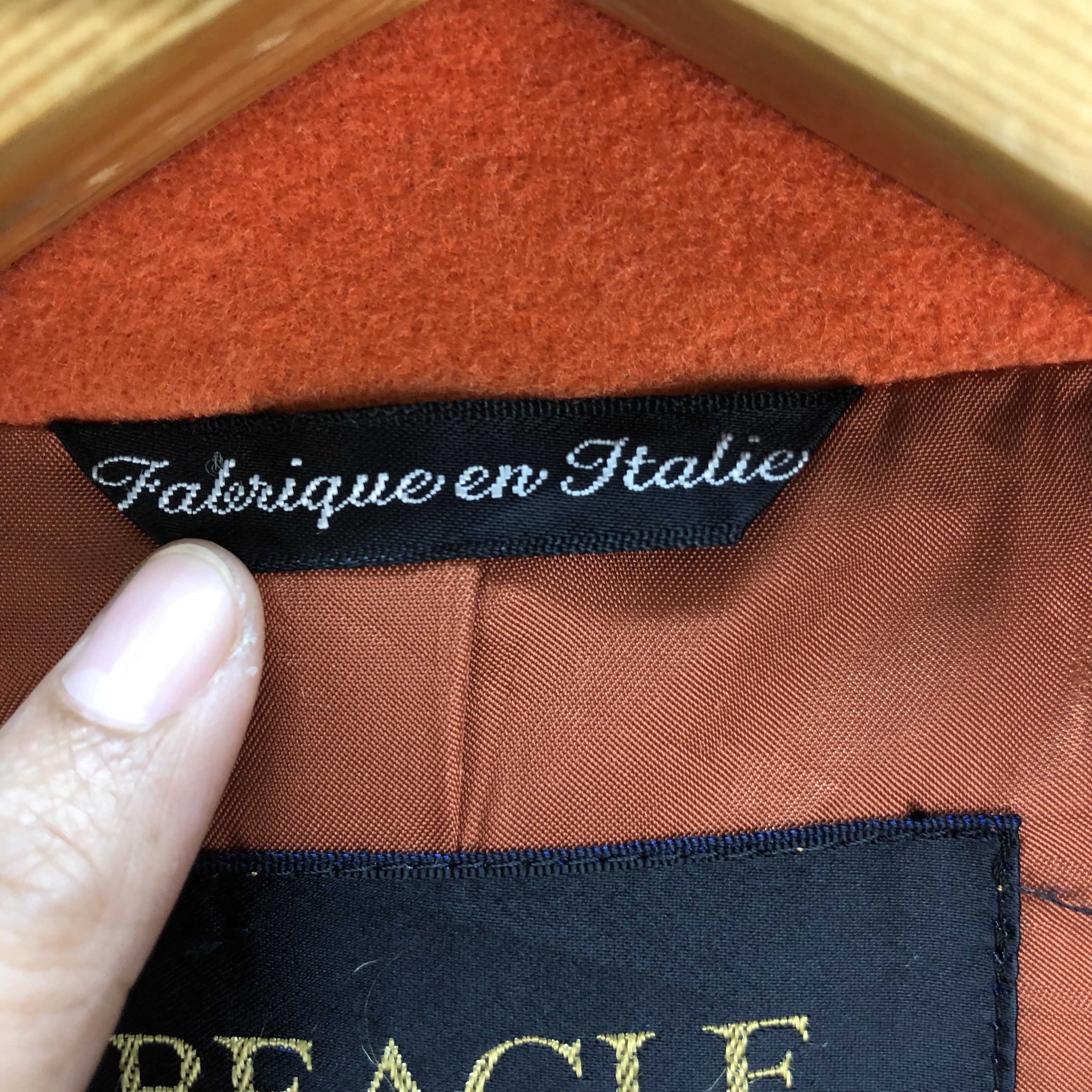 Other BEAGLE LAMBWOOL DOUBLE BREASTED ORANGE COAT #6424-66 Size S / US 4 / IT 40 - 8 Thumbnail