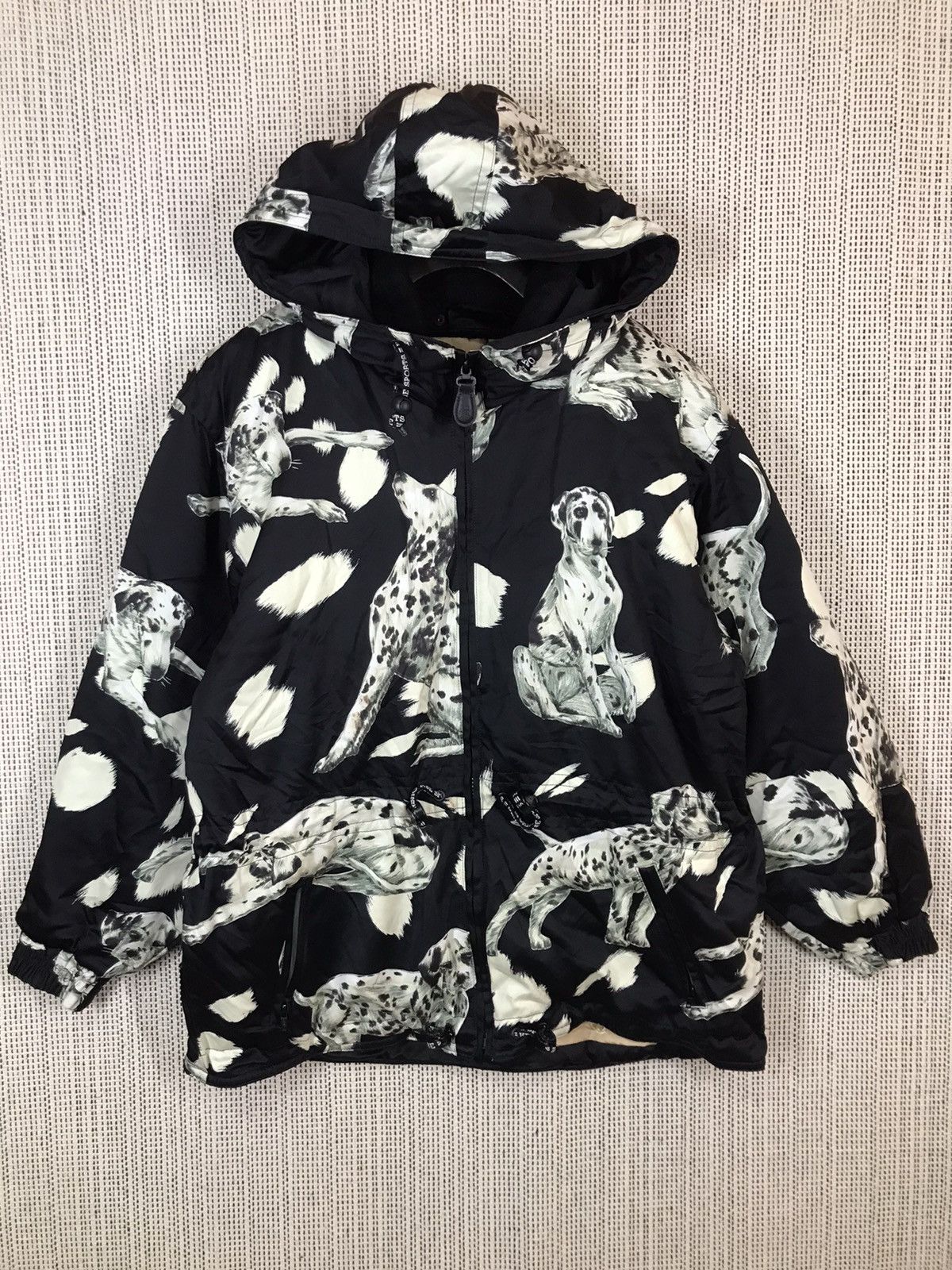 image of Kensho Abe Ski Jacket Fullprinted Nice Design in Black, Men's (Size Large)