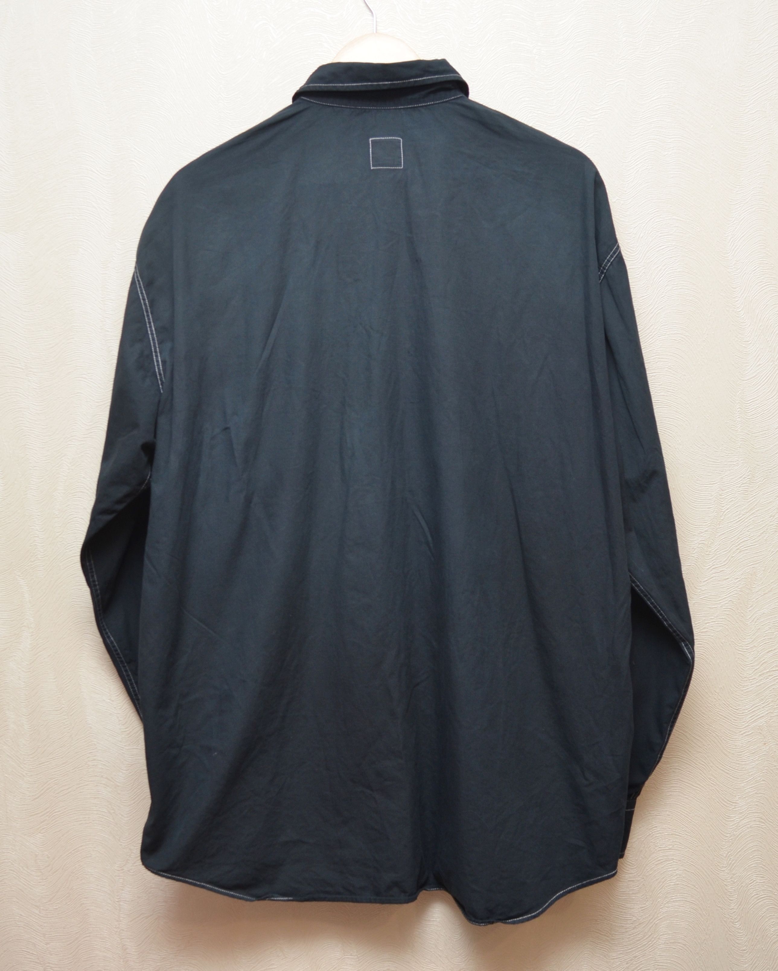 Designer × Moschino × Vintage Moschino Dark Navy Vintage Shirt Big Logo Sz XL 90s y2k Size US XL / EU 56 / 4 - 4 Thumbnail