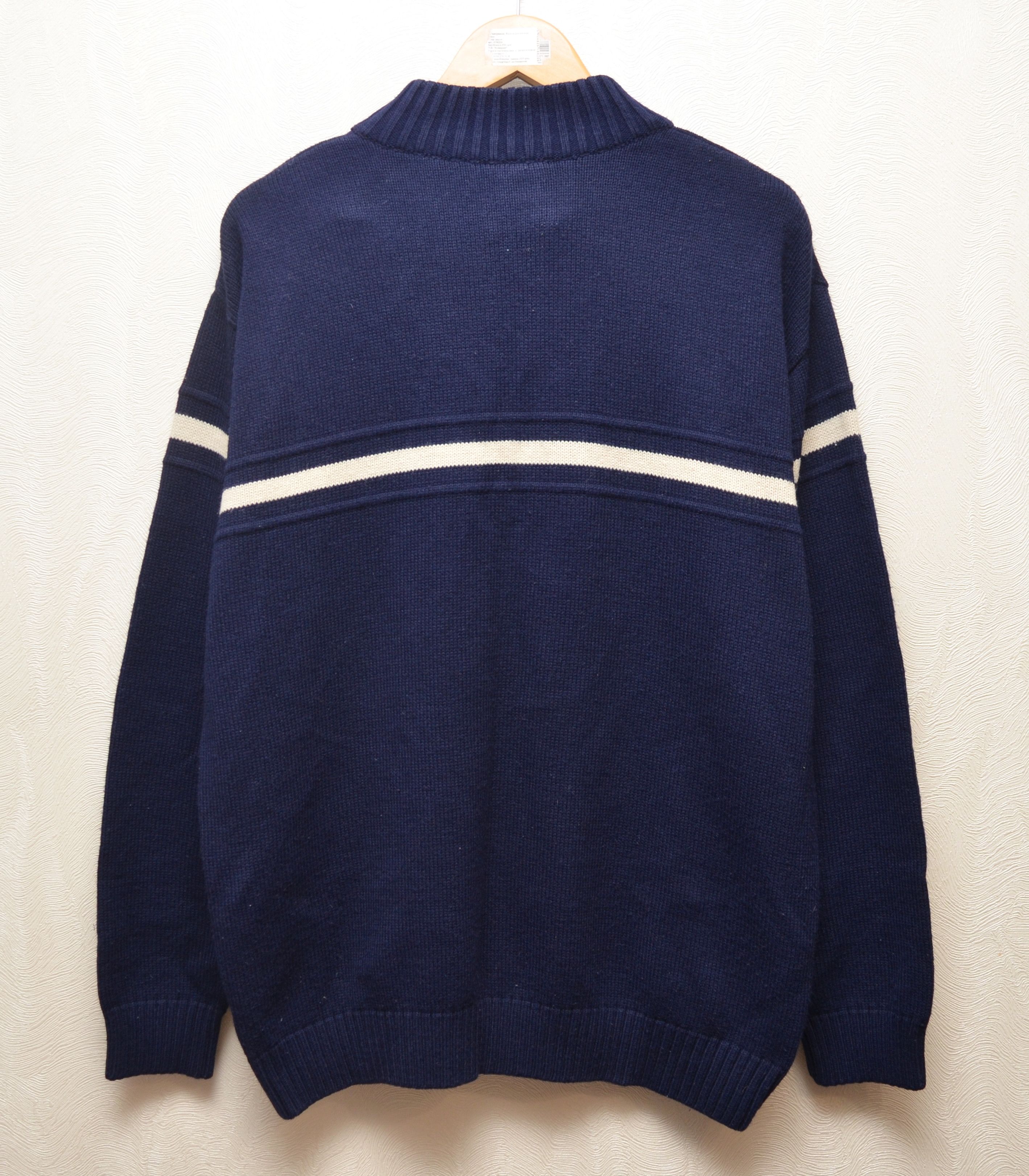 Nike × Vintage Vintage 90s Navy Nike Embroided Logo Knit Sweater y2k Size US XL / EU 56 / 4 - 6 Thumbnail