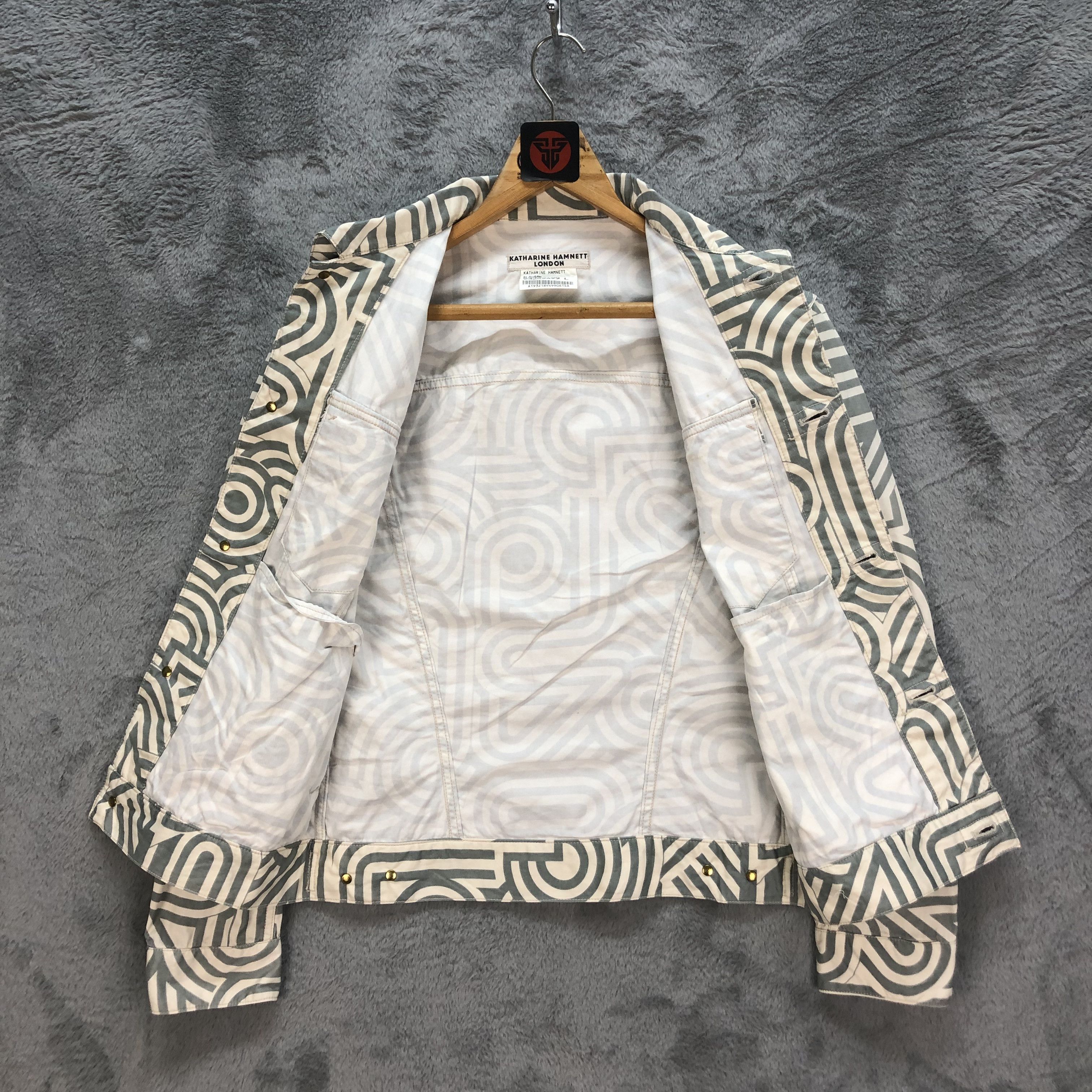 Katharine Hamnett London KH LONDON BLOUSON PRINTED JACKET #6399-64 Size L / US 10 / IT 46 - 11 Thumbnail
