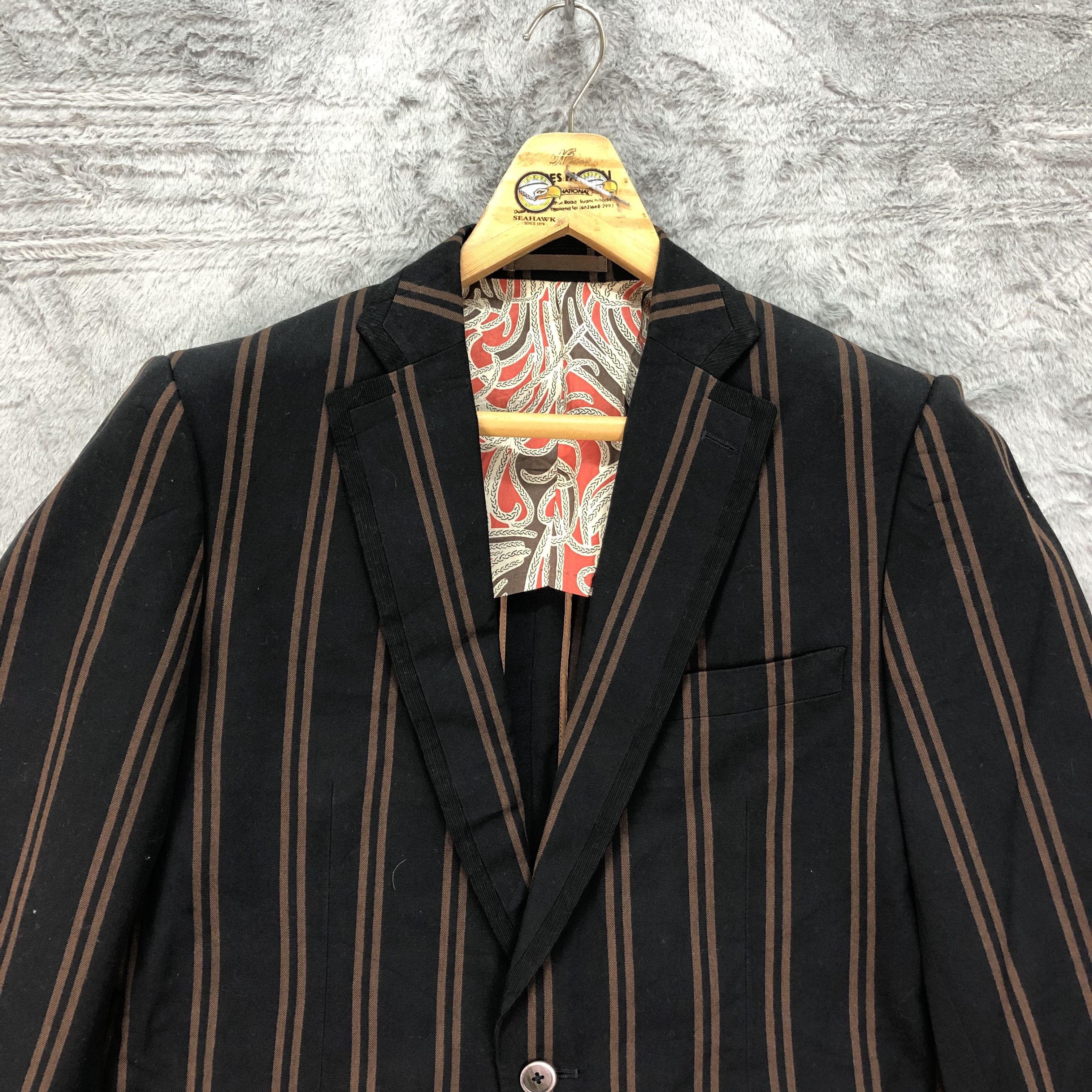 Kent & Curwen Kent & Curwen England Striped Suit Jacket / Blazer #4638-161 Size US L / EU 52-54 / 3 - 2 Thumbnail