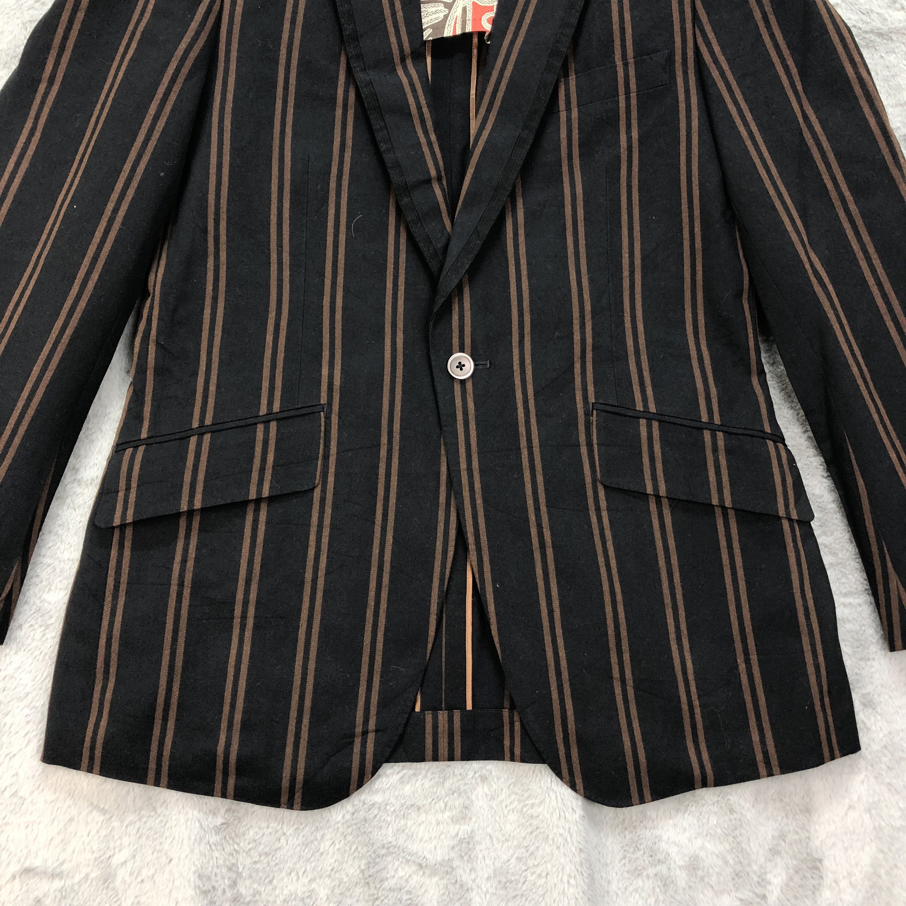 Kent & Curwen Kent & Curwen England Striped Suit Jacket / Blazer #4638-161 Size US L / EU 52-54 / 3 - 3 Thumbnail