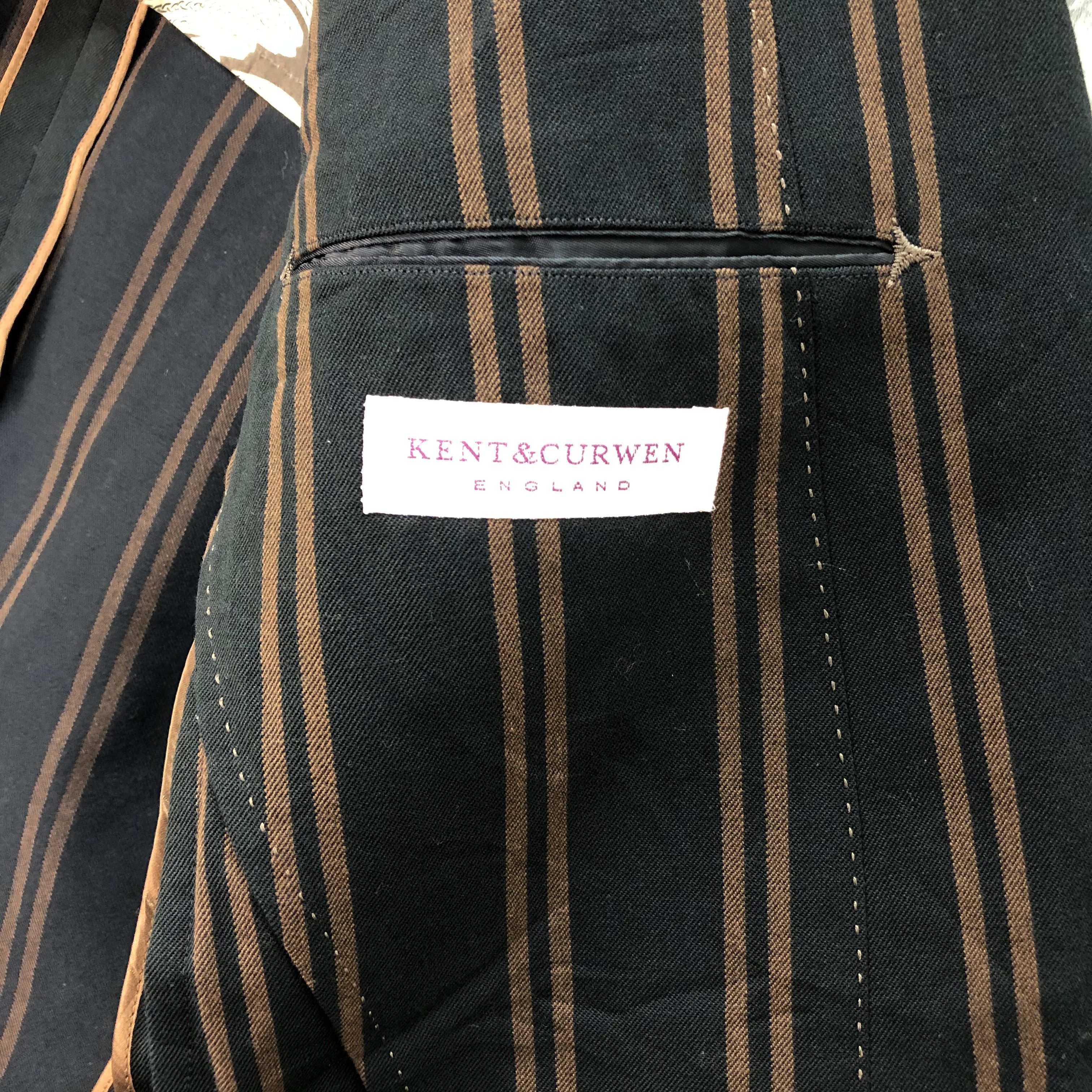 Kent & Curwen Kent & Curwen England Striped Suit Jacket / Blazer #4638-161 Size US L / EU 52-54 / 3 - 8 Thumbnail