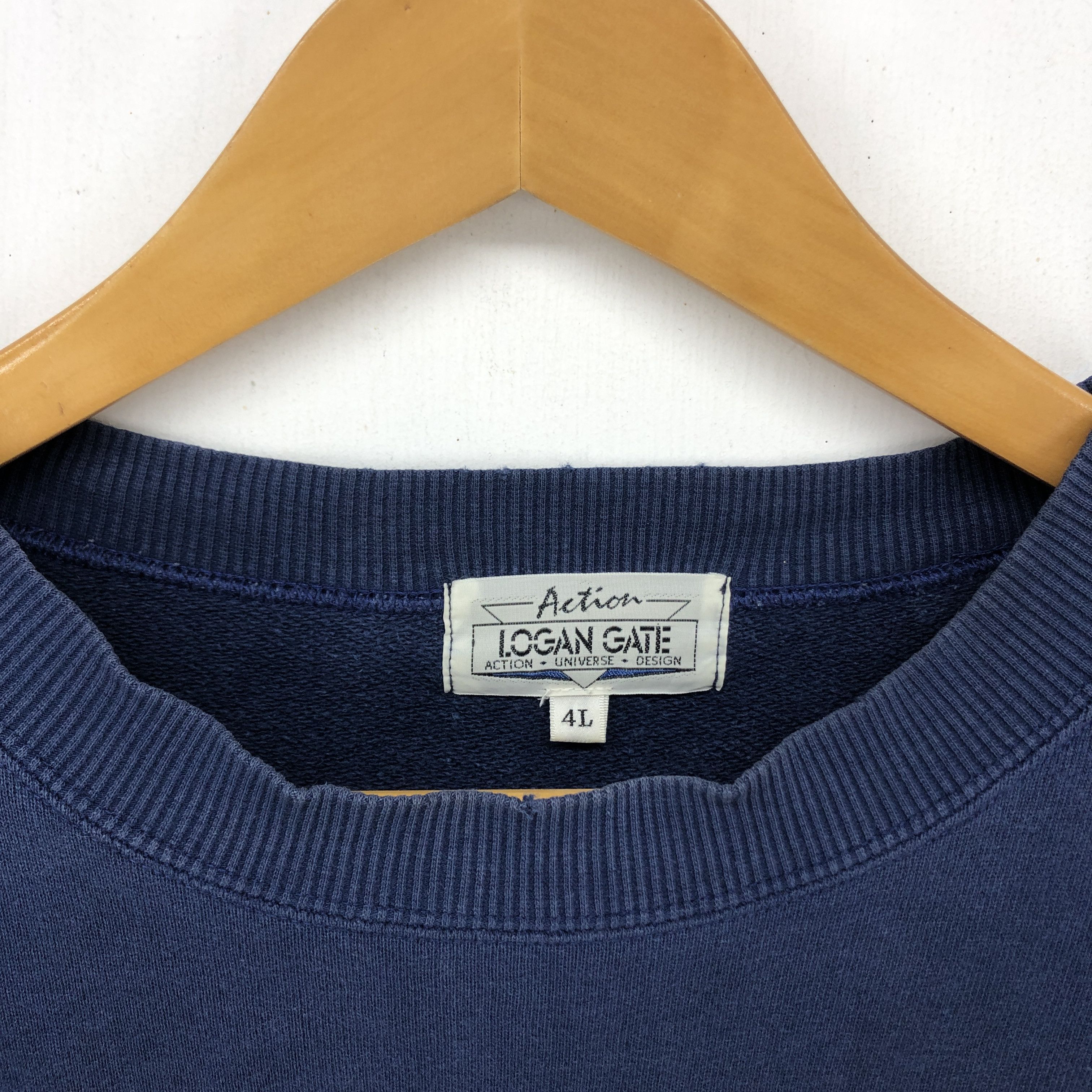 Vintage Vintage LOGAN Basketball Superhero Sweatshirt #1526-56 Size US XL / EU 56 / 4 - 5 Thumbnail