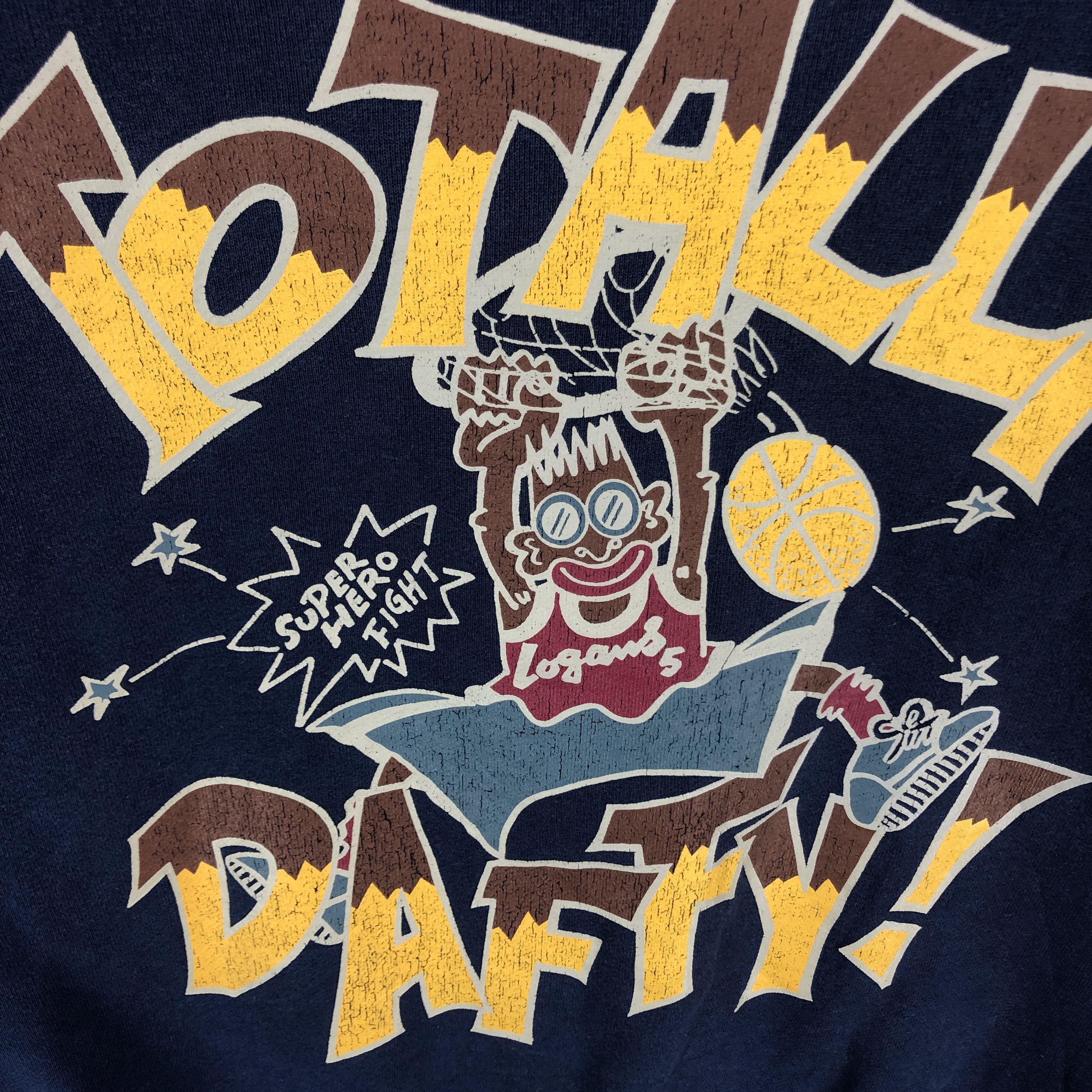 Vintage Vintage LOGAN Basketball Superhero Sweatshirt #1526-56 Size US XL / EU 56 / 4 - 3 Thumbnail