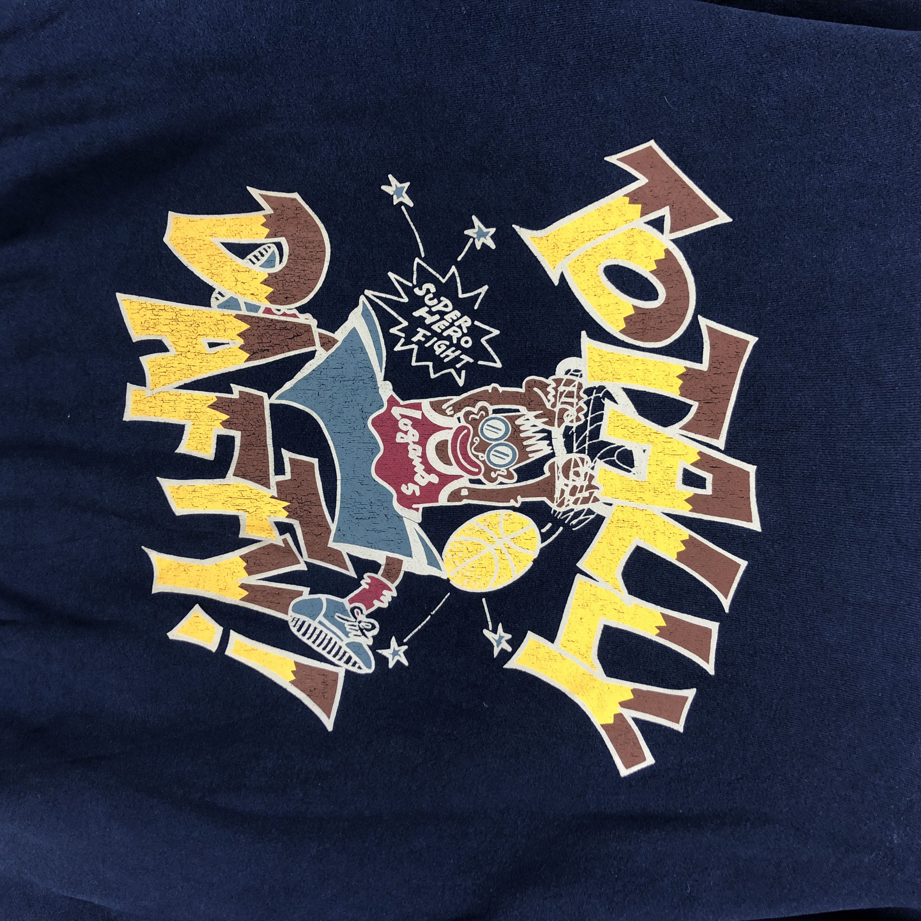 Vintage Vintage LOGAN Basketball Superhero Sweatshirt #1526-56 Size US XL / EU 56 / 4 - 2 Thumbnail
