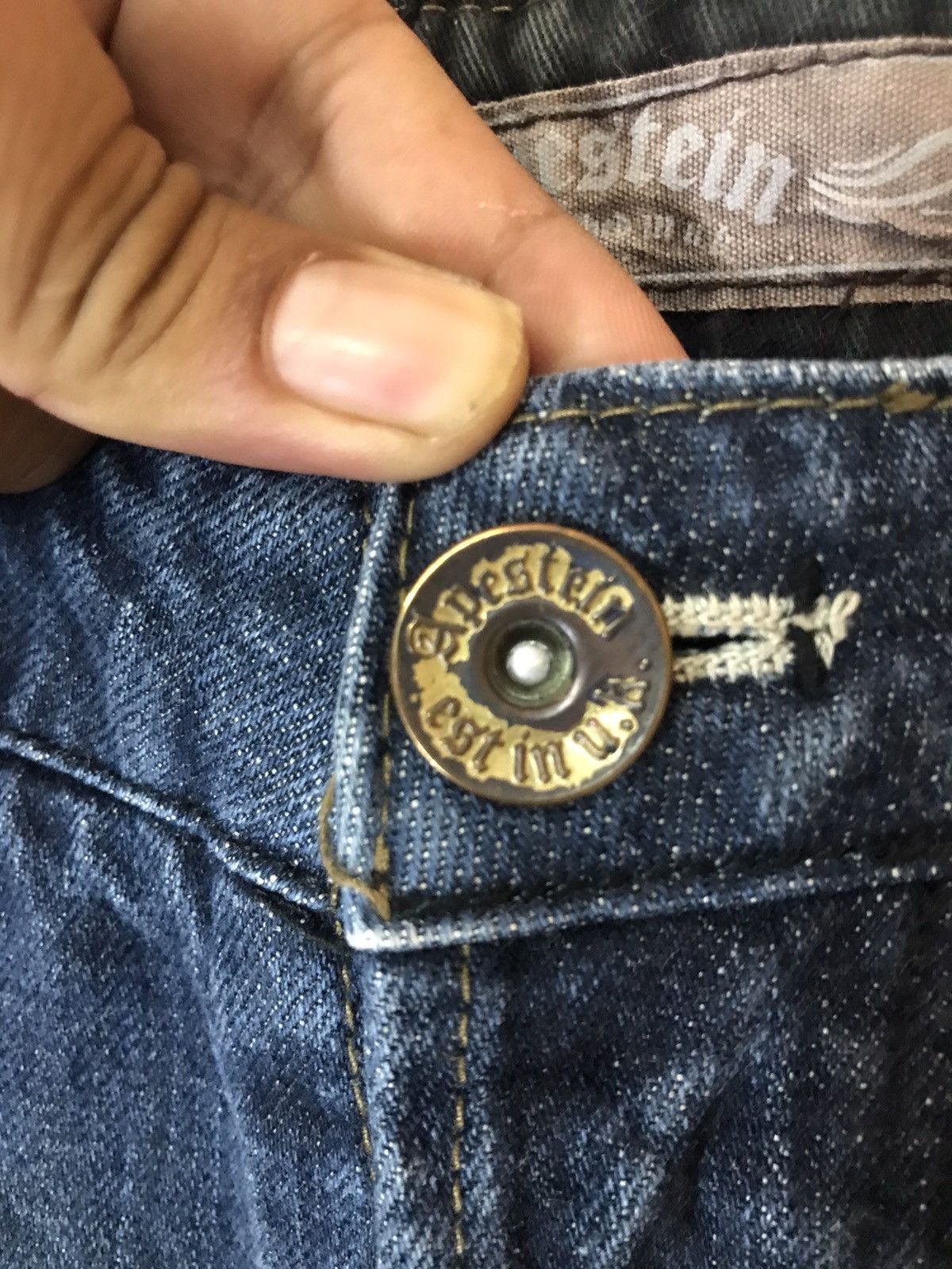 Japanese Brand × Seditionaries × Vintage 🔥STEALS🔥APESTEIN FLARED BY TRIM LTD CO DENIM VERY RARE Size US 34 / EU 50 - 7 Thumbnail