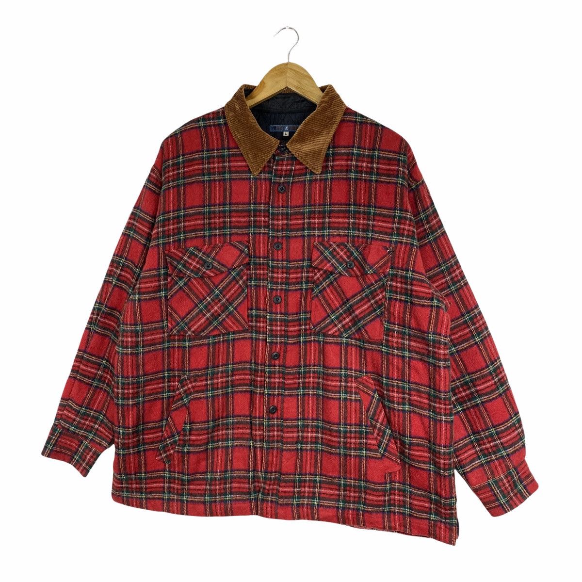 Vintage Vintage PRACT STUDIO Checkered Tartan Design Jacket Size US L / EU 52-54 / 3 - 4 Thumbnail